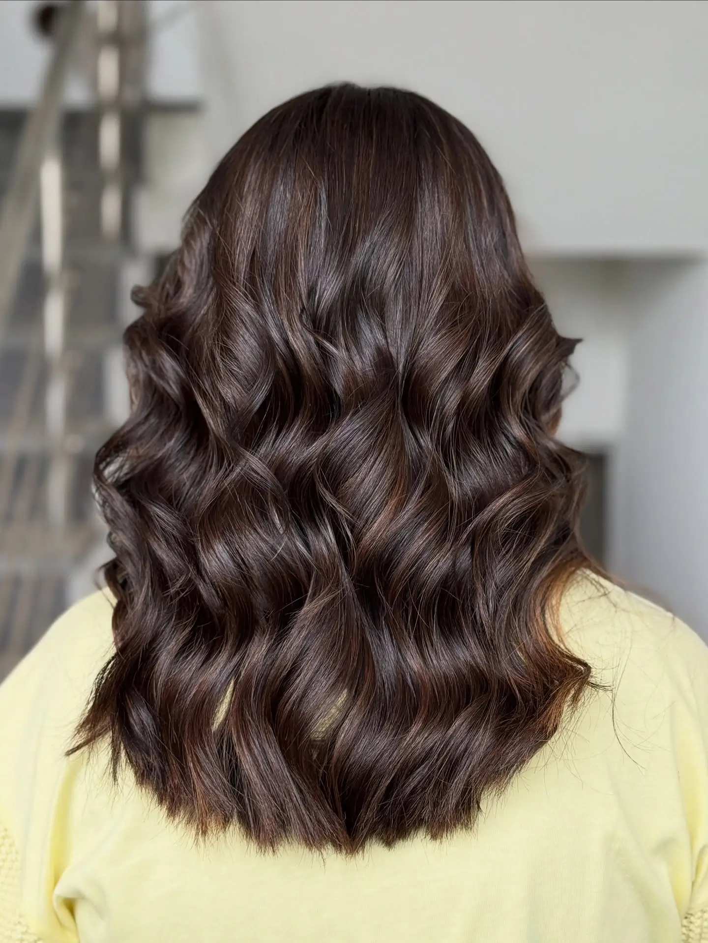 dark-rooted summer hair color for brunettes 2026 Soft Chocolate Waves With Dimensional Shine