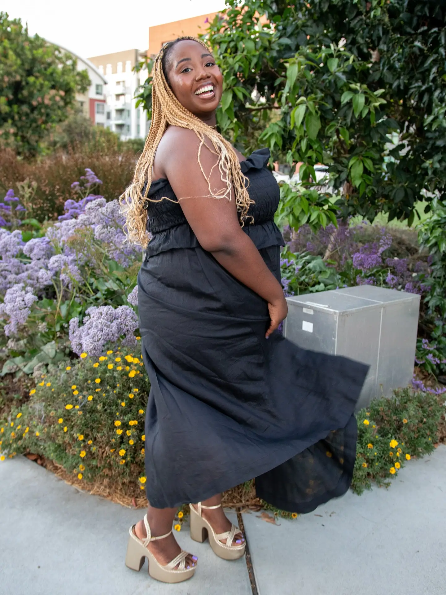 plus size summer outfits for women 2026 Soft Black Summer Dress That Moves With You