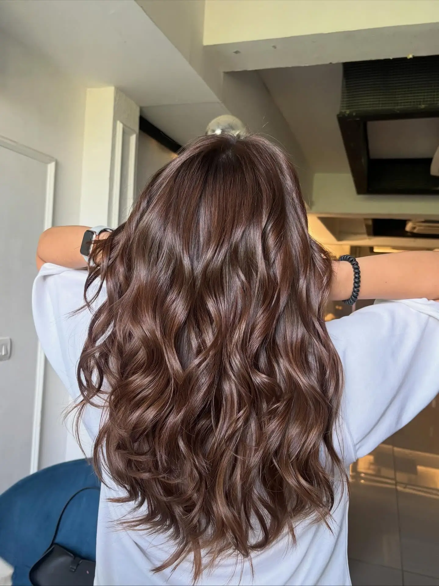 summer hair color ideas 2026 Rich Chocolate Lengths With Luminous Shine