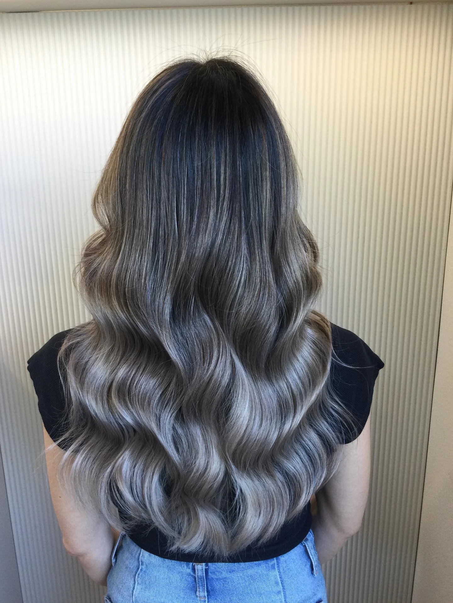 bright summer ash blonde hair color 2026 Smoky Ash Blonde Melt With Deep Root Dimension