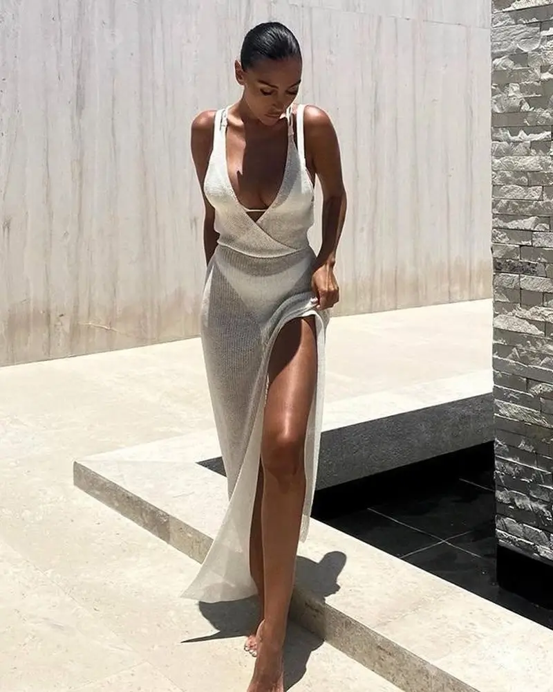 Summer Beach Outfit For Women 2026 Elegant Slip Dresses for Sunset Beach Moments