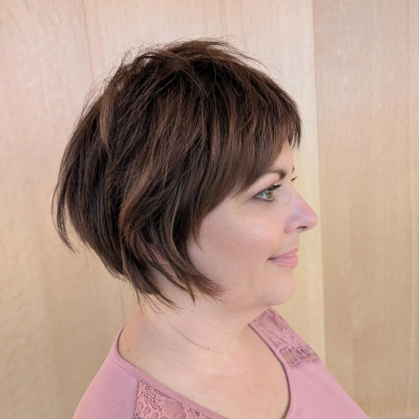 cropped summer bixie haircut 2026 Layered Bixie With Soft Volume For Round Faces