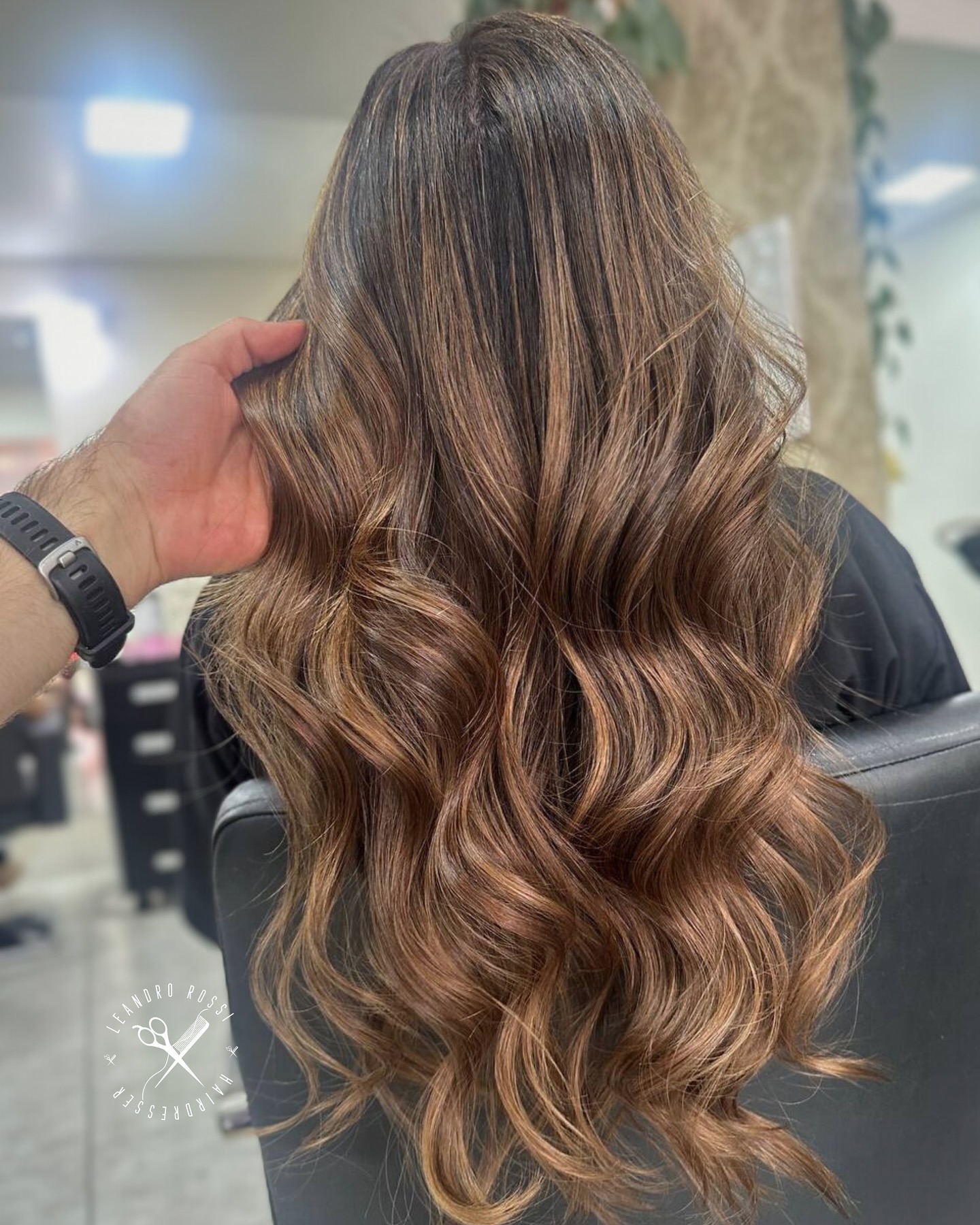 light summer hair color brunette Warm Caramel Brunette Waves With Soft Contrast