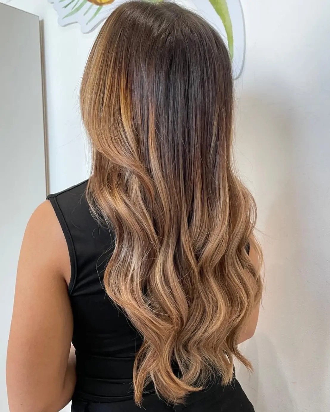 low maintenance summer ombre hair color 2026 Warm Caramel Flow With Natural Brunette Depth