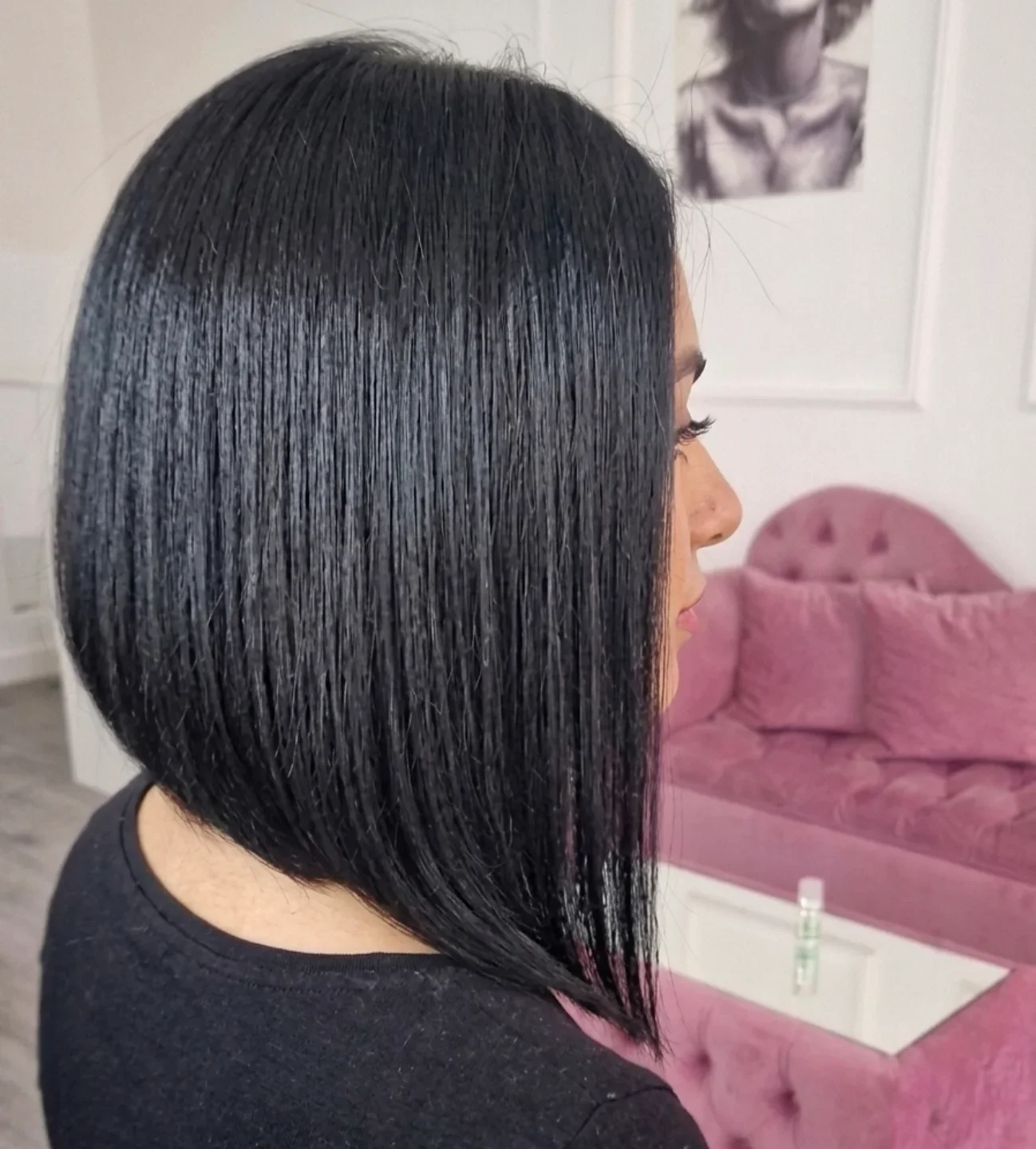 natural summer haircuts for women over 30 2026 Sleek Angled Lob With Precision Ends