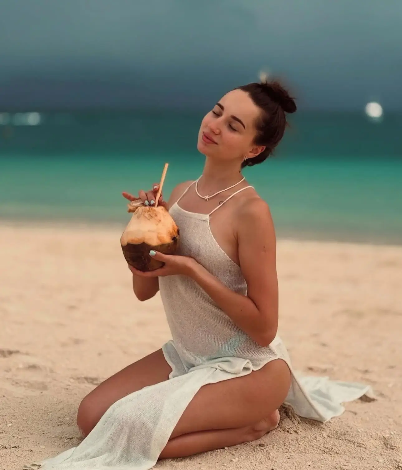 Summer Beach Outfit For Women 2026 Soft Linen Beach Dress for Calm Sunset Vibes