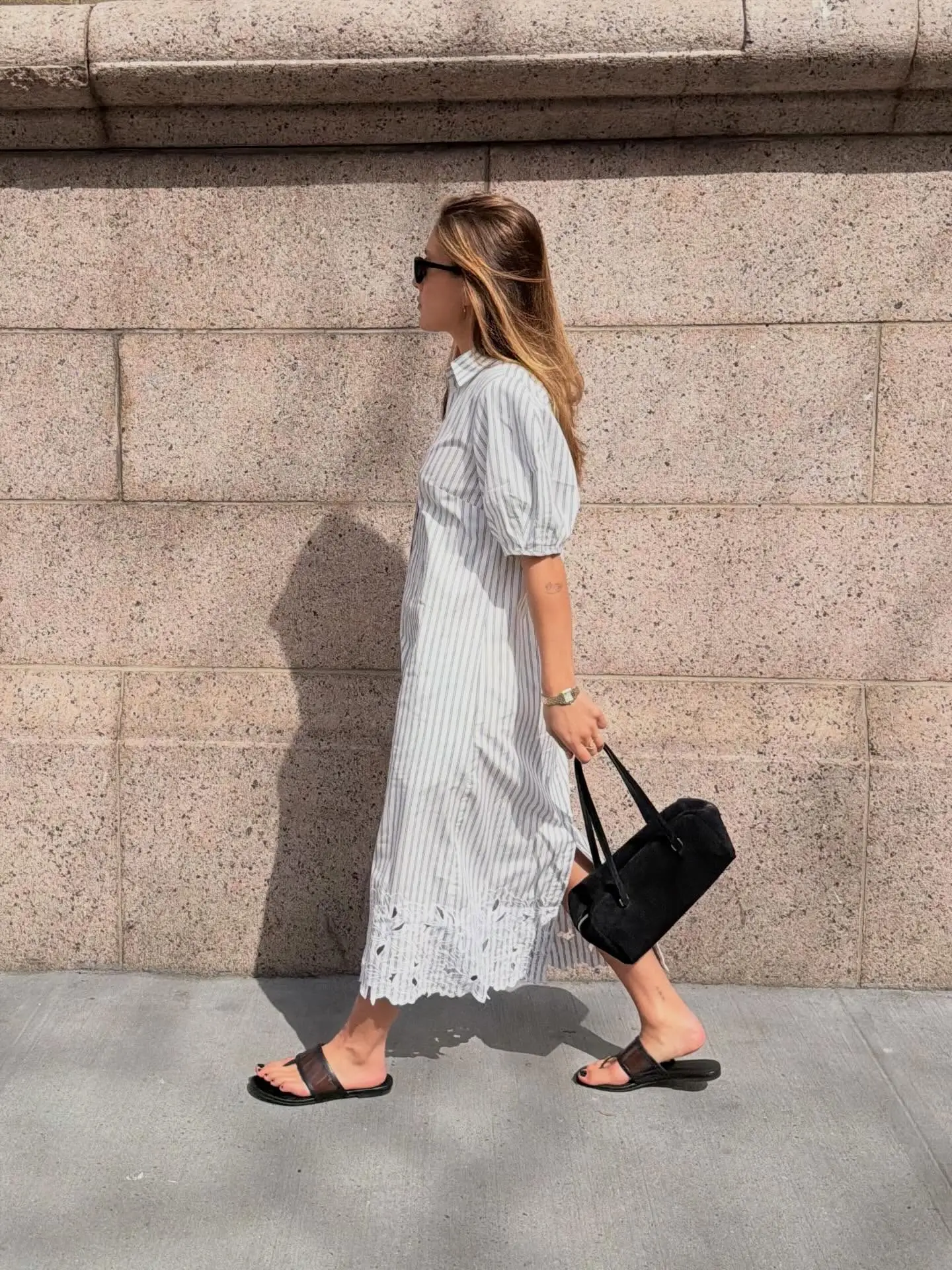 hot summer outfits 2026 Striped Ease - Modern Modest Dressing In The Heat