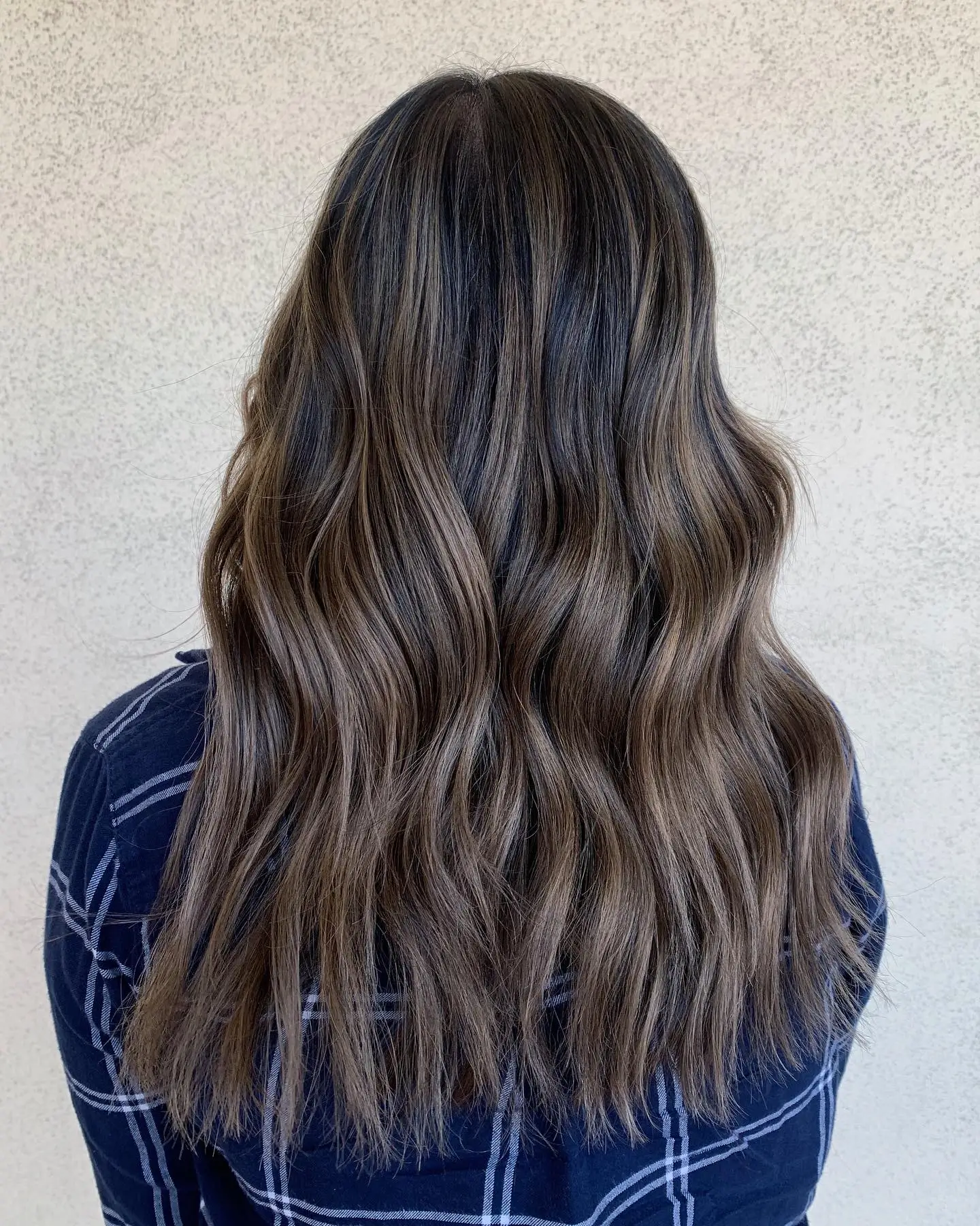 smoky summer mushroom brown hair color 2026 Deep Ash Mushroom Brown With Seamless Grey Blending