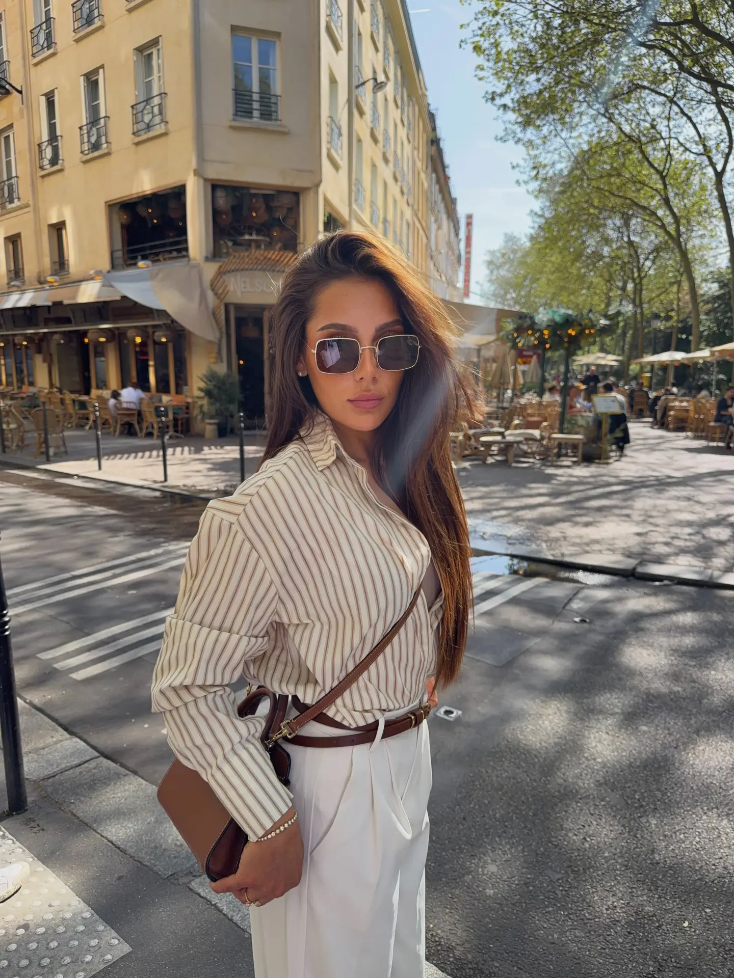 summer business casual outfit for women 2026 European Summer Ease With Tailored Stripes