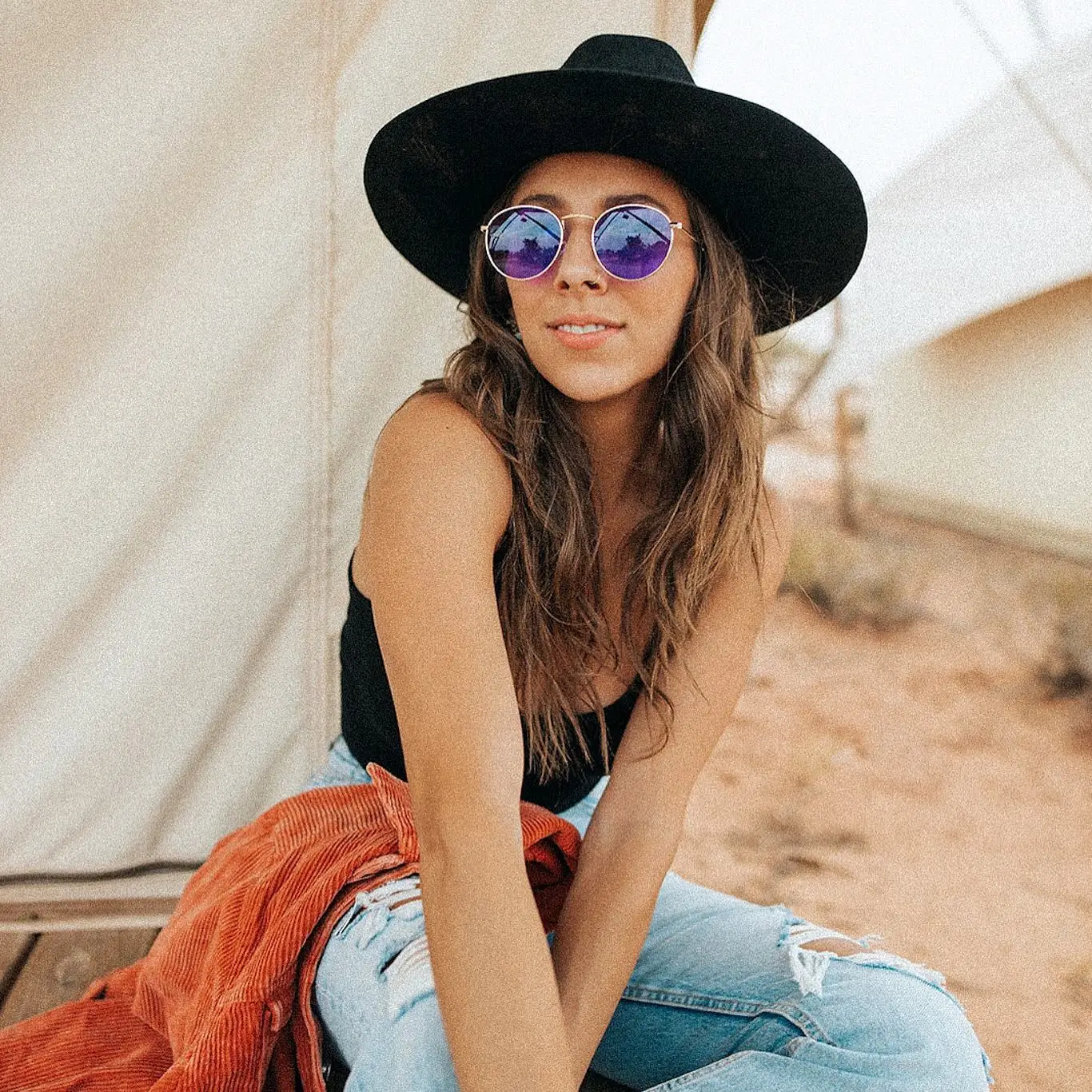 summer camping outfits for women 2026 Desert Boho Energy With A Modern Camping Twist
