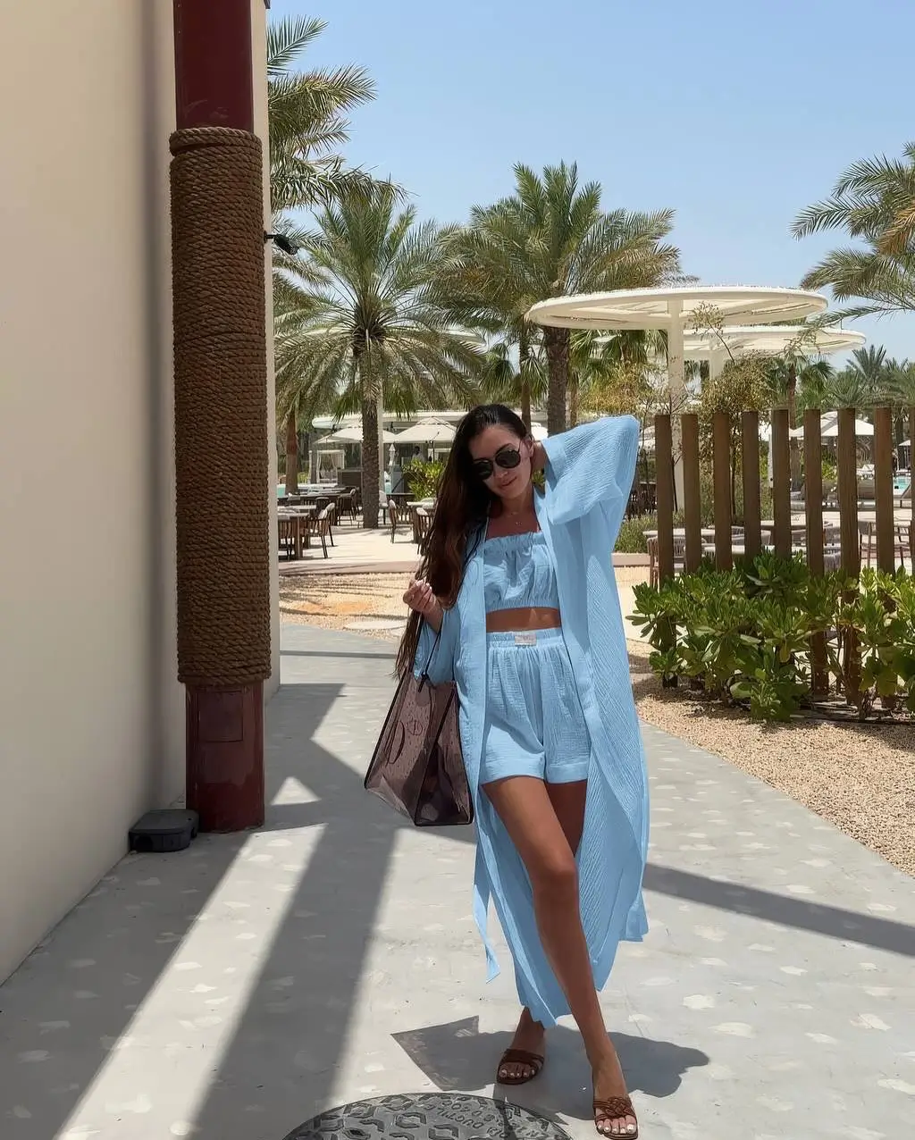 Summer Beach Outfit For Women 2026 Resort-Ready Blue Sets for Tropical Getaways
