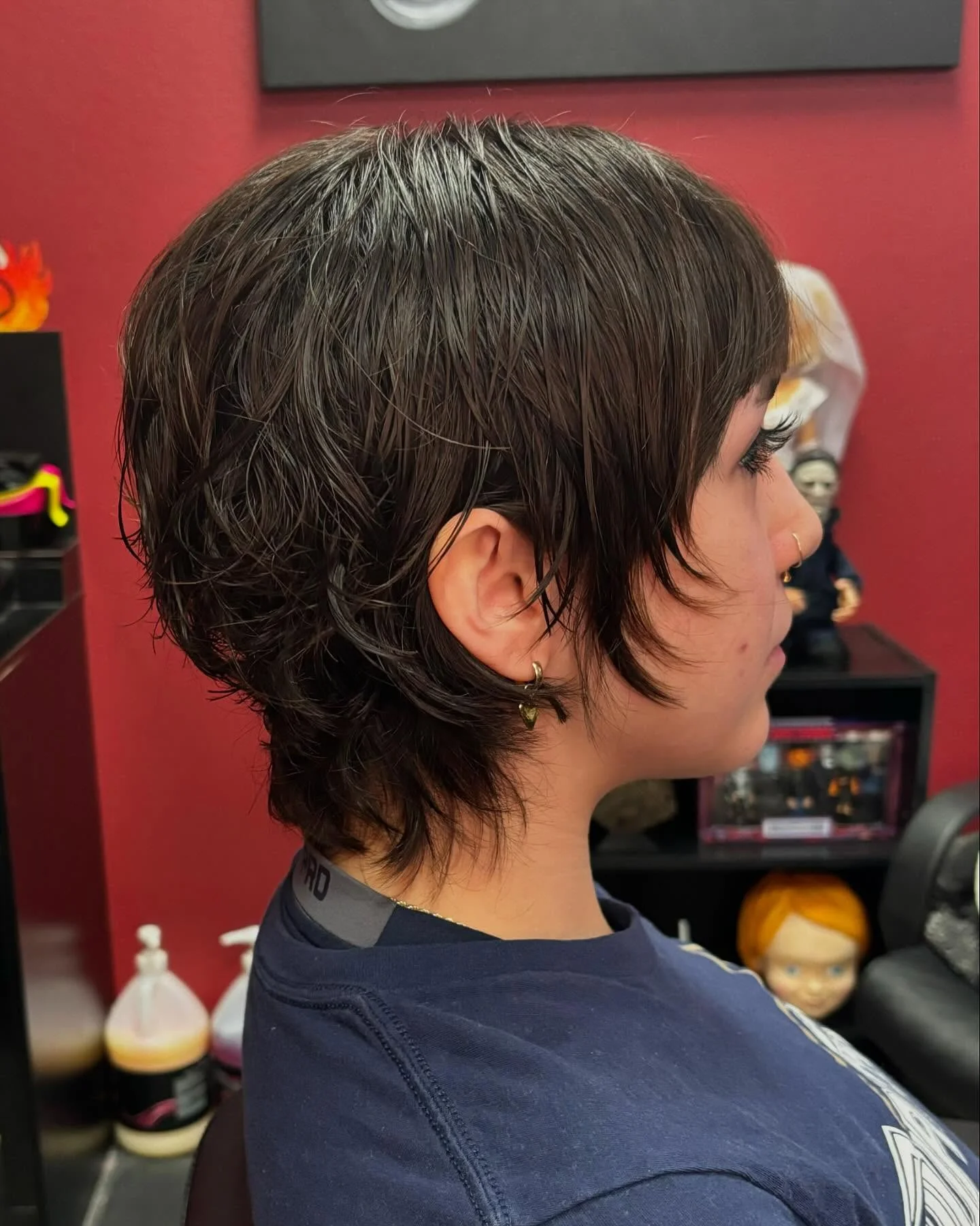 cropped summer bixie haircut 2026 Textured Shaggy Bixie With Wet Look Finish