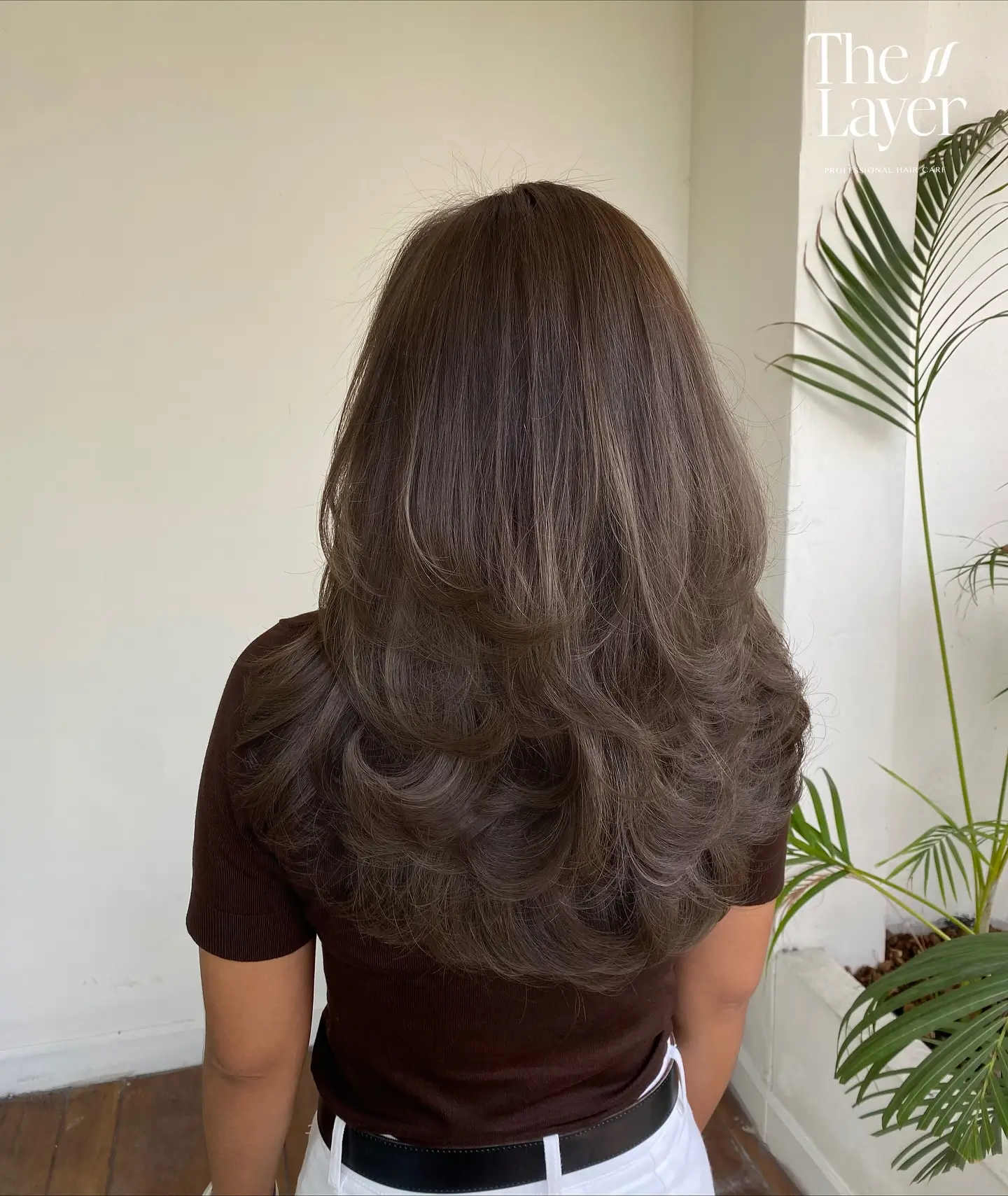 dark-rooted summer hair color for brunettes 2026 Layered Mushroom Brunette With Airy Movement