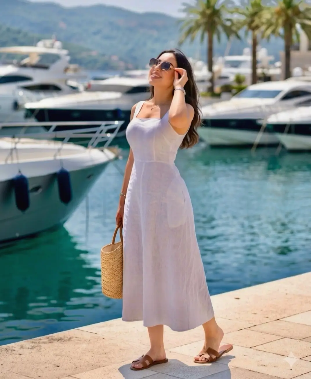 summer sundresses for women 2026 Harbor Lightness The Breezy White Midi Escape