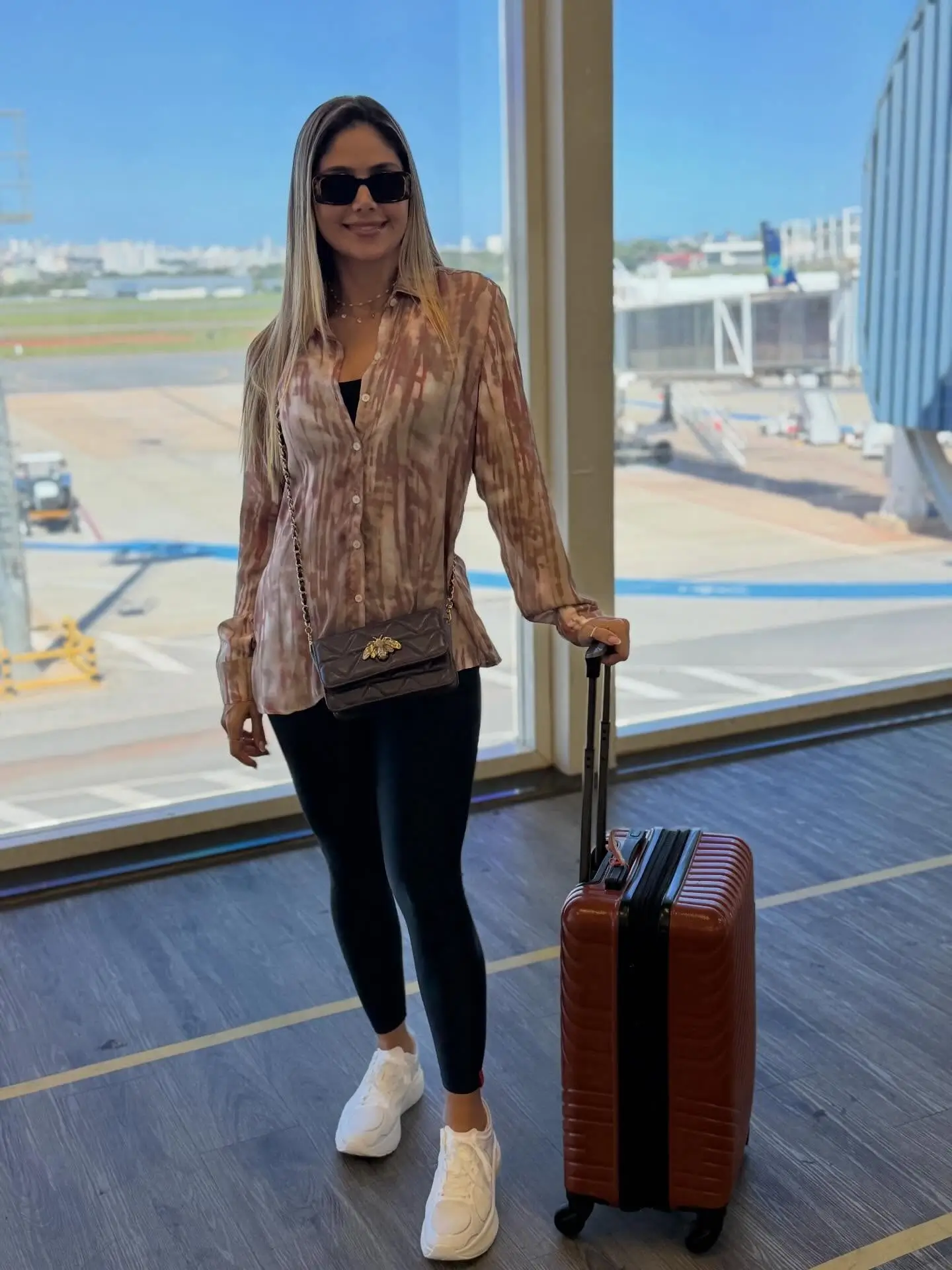 comfy airport outfits summer 2026 Printed Shirt With Streamlined Comfort