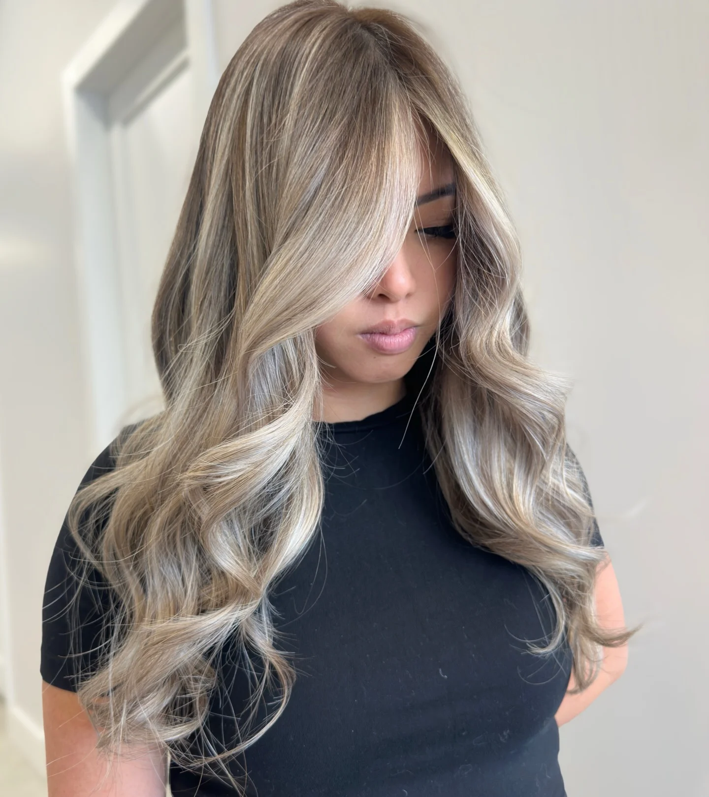 bright summer ash blonde hair color 2026 Face-Framing Volume With Creamy Ash Lift