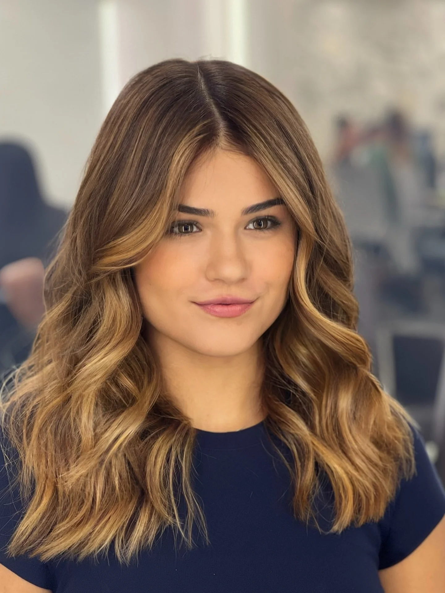 salon summer honey brown hair color 2026 Dimensional Honey Brunette With Face-Framing Glow