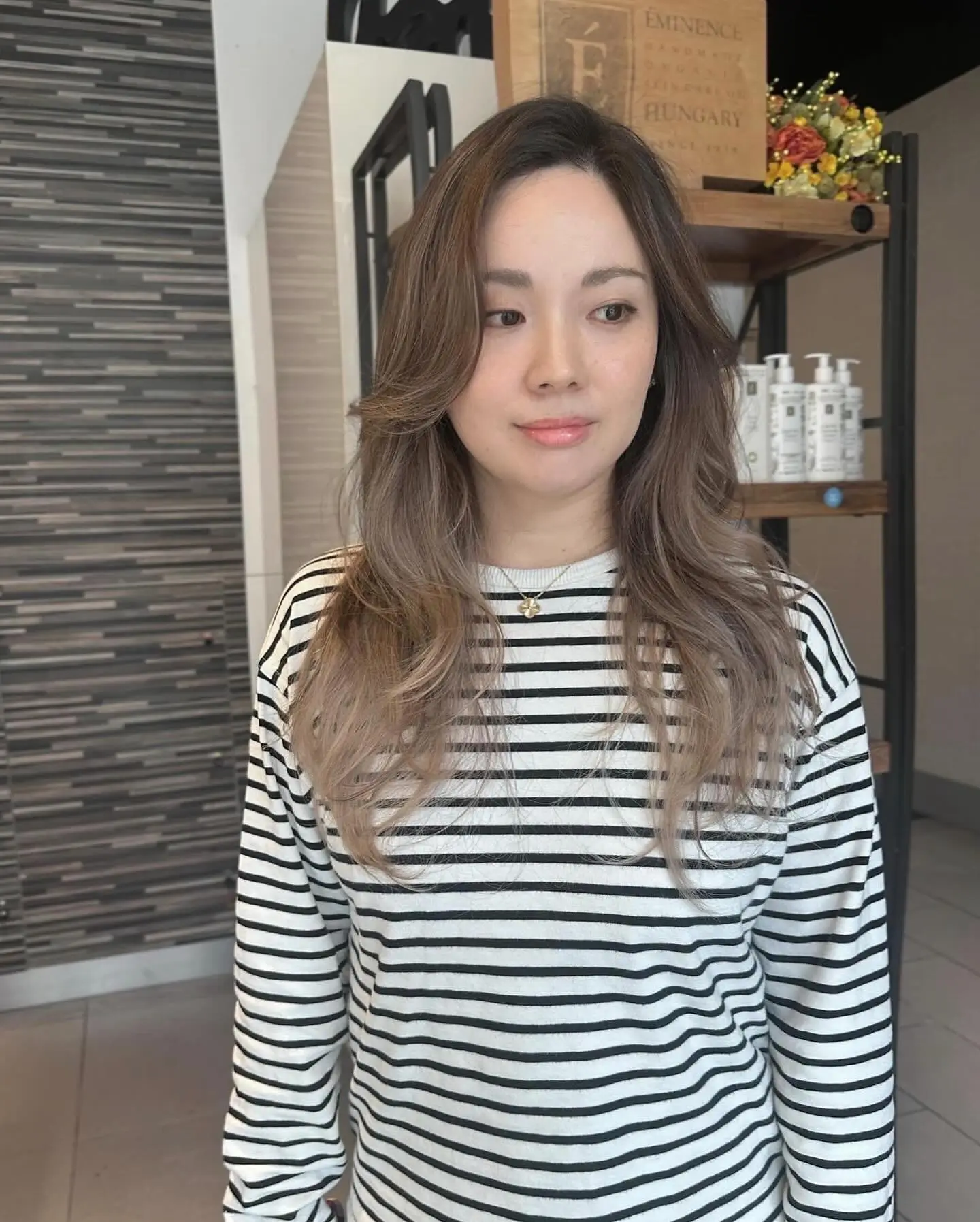 smoky summer mushroom brown hair color 2026 Dimensional Mushroom Brown With Natural Grey Blending