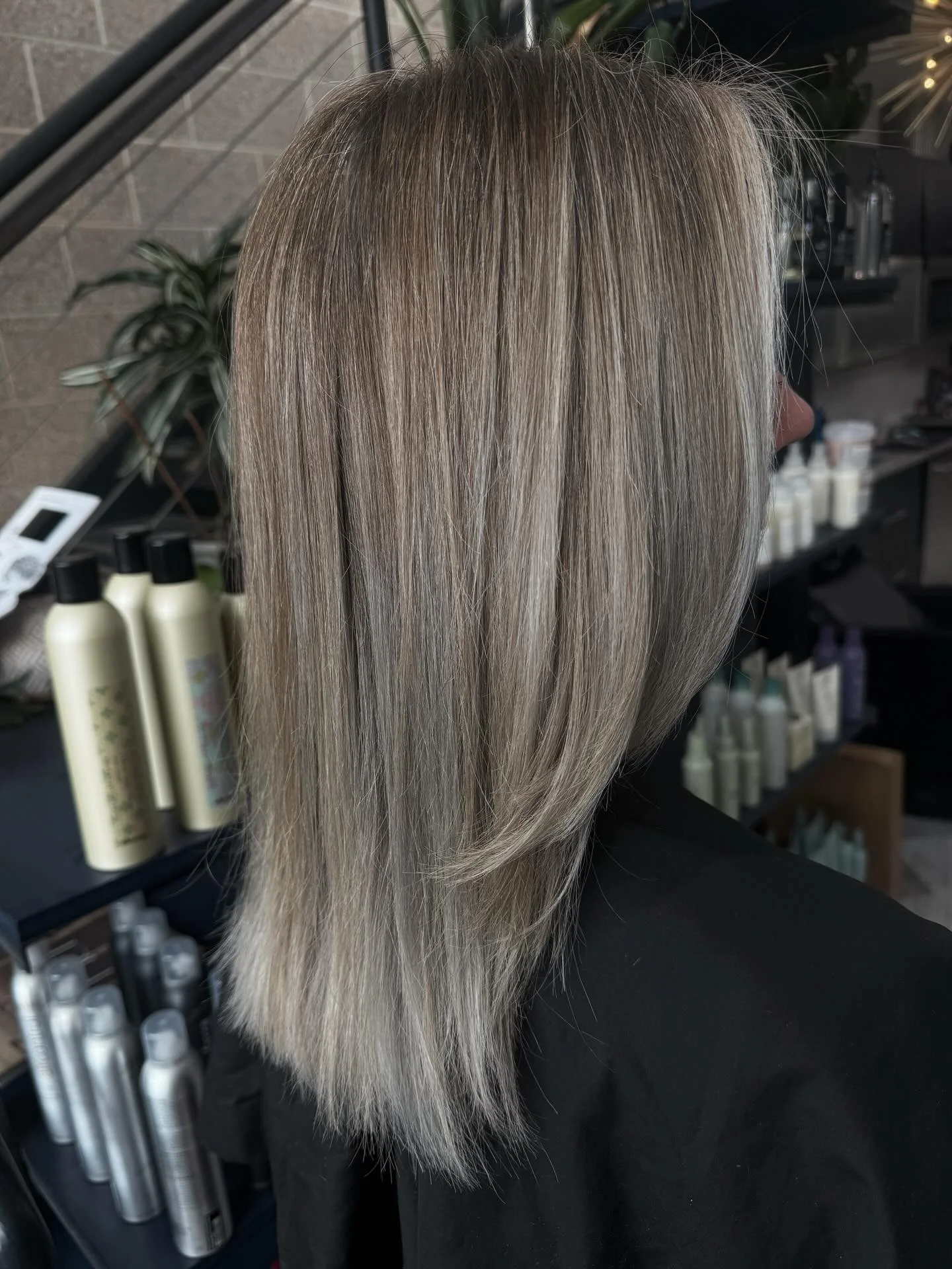 bright summer ash blonde hair color 2026 Layered Precision Cut With Cool Ash Flow