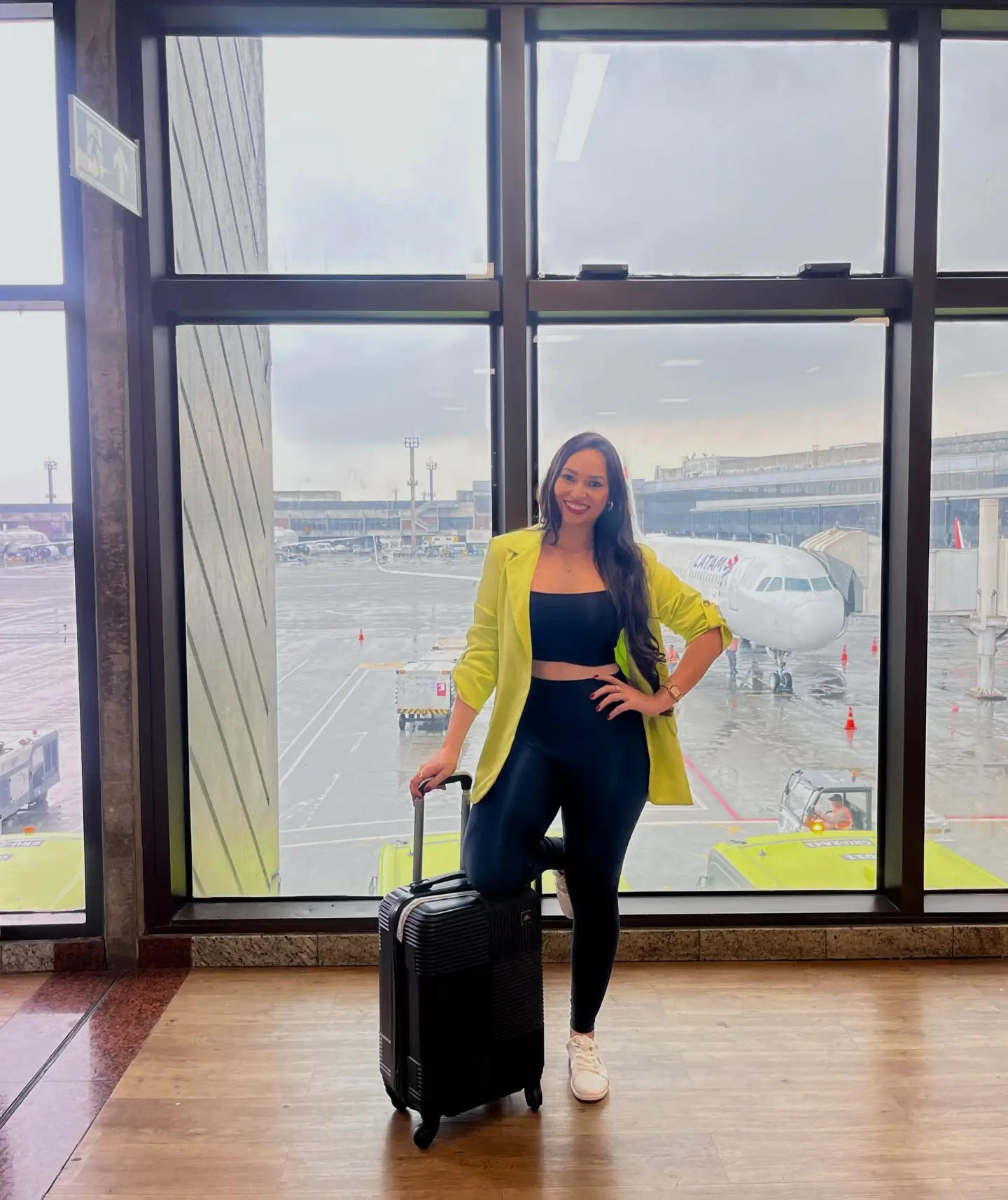 comfy airport outfits summer 2026 Bold Color Pop Over Minimal Base