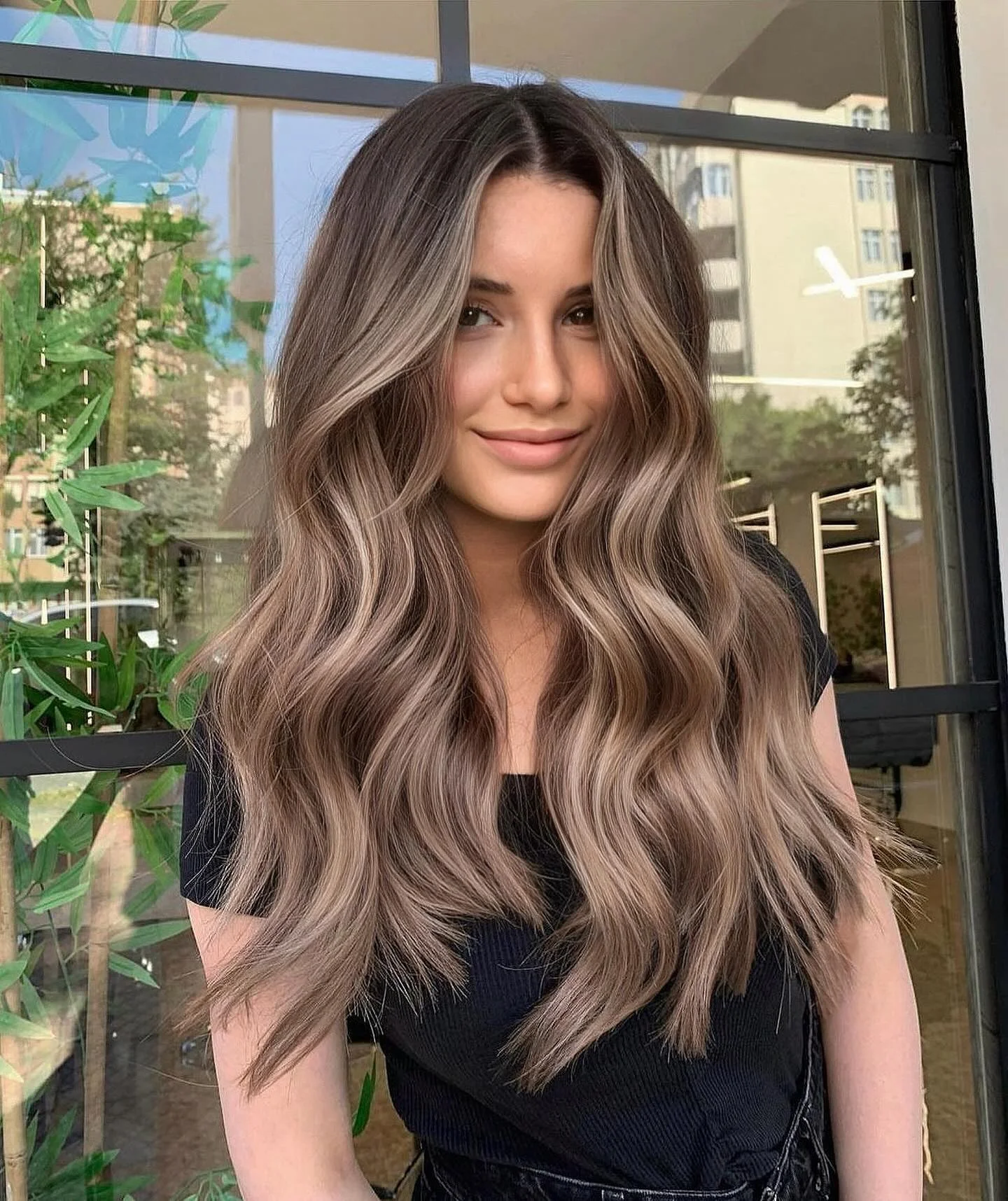 modern summer ash brown hair color 2026 Dimensional Ash Brown With Face-Framing Lightness