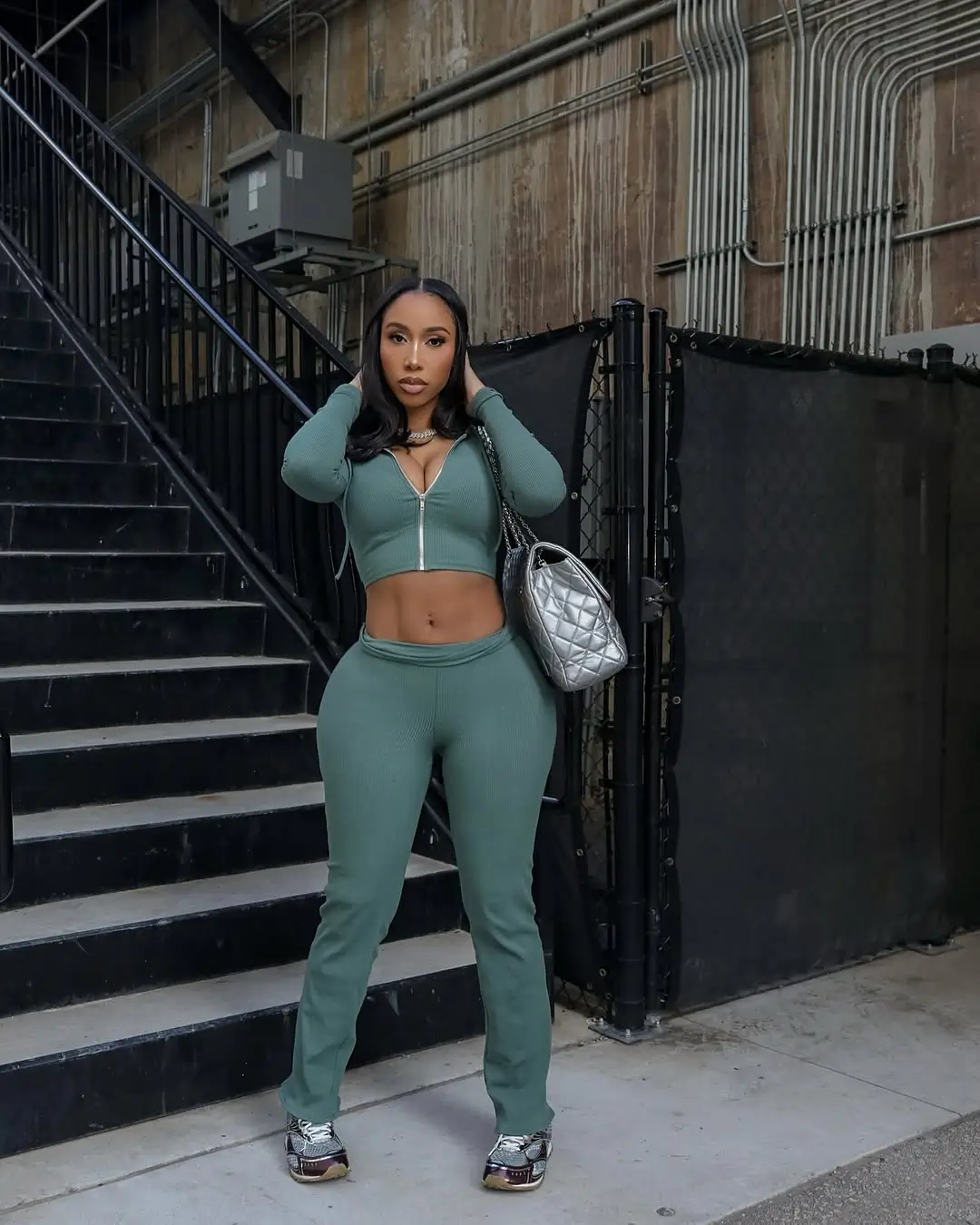 trendy summer outfits for black woman 2026 Sporty Matching Set That Blends Comfort With Street Style