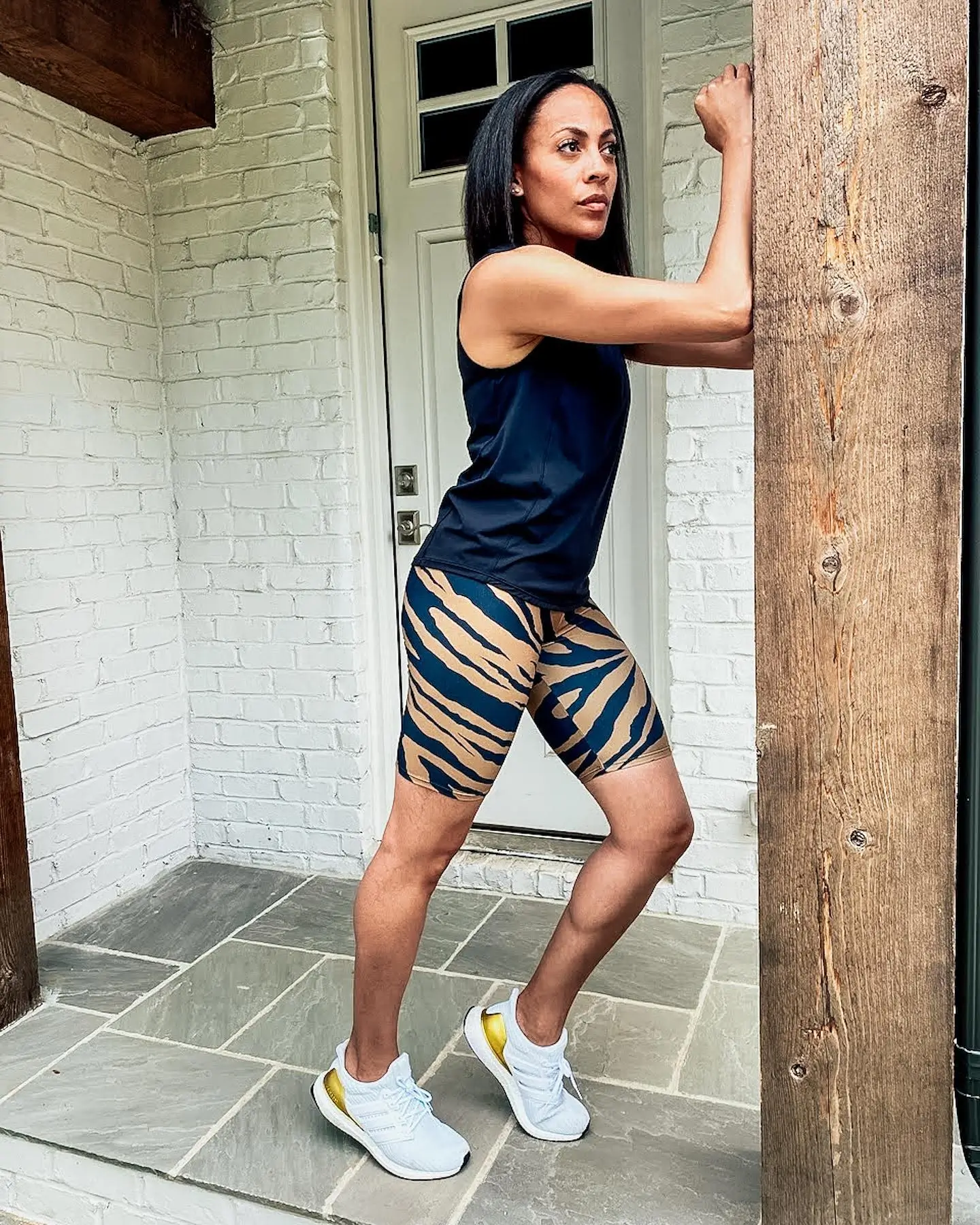 biker shorts outfits summer 2026 Bold Zebra Energy With Athletic Edge