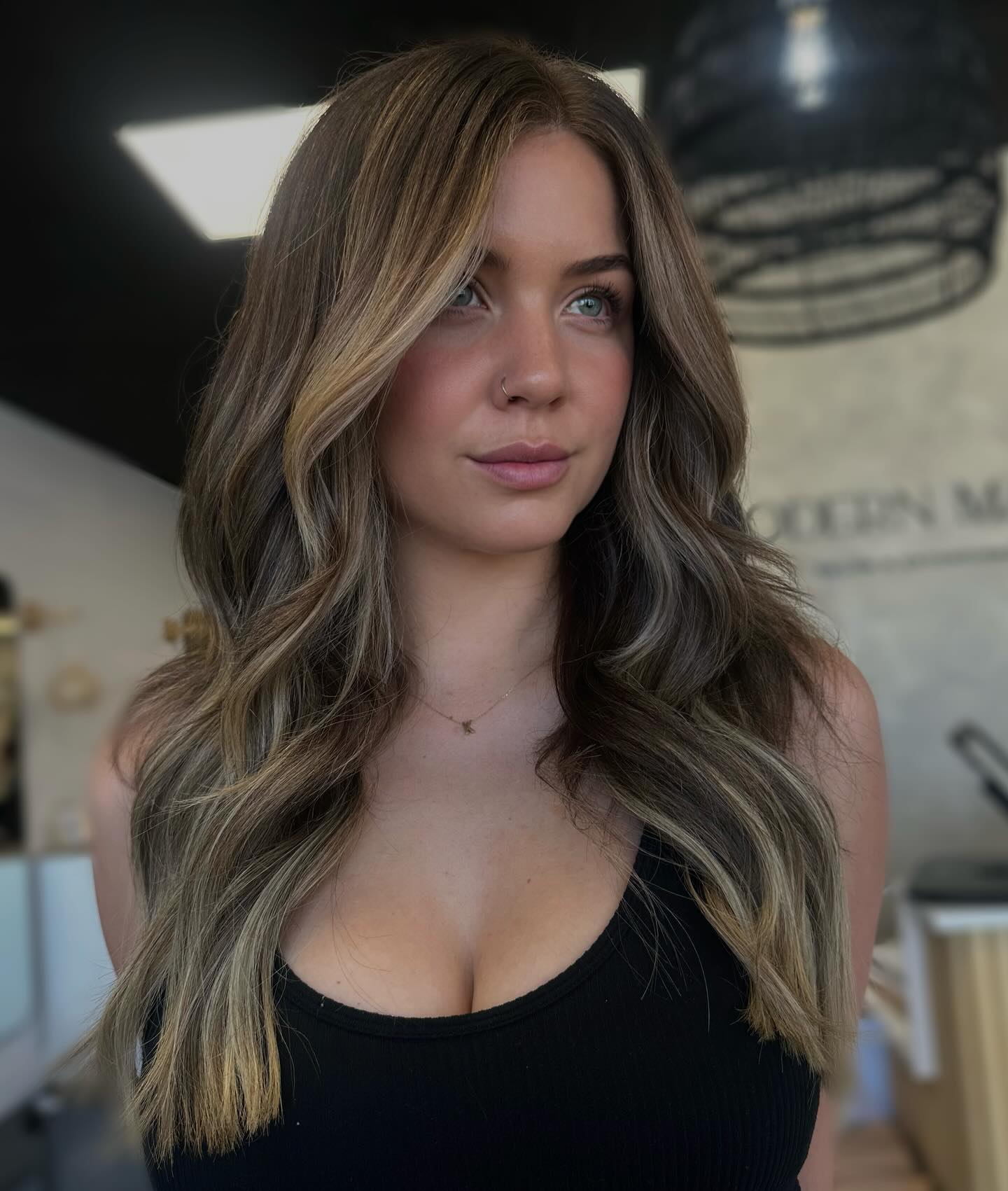 light summer hair color brunette Dimensional Brunette With Face-Framing Blonde Balayage