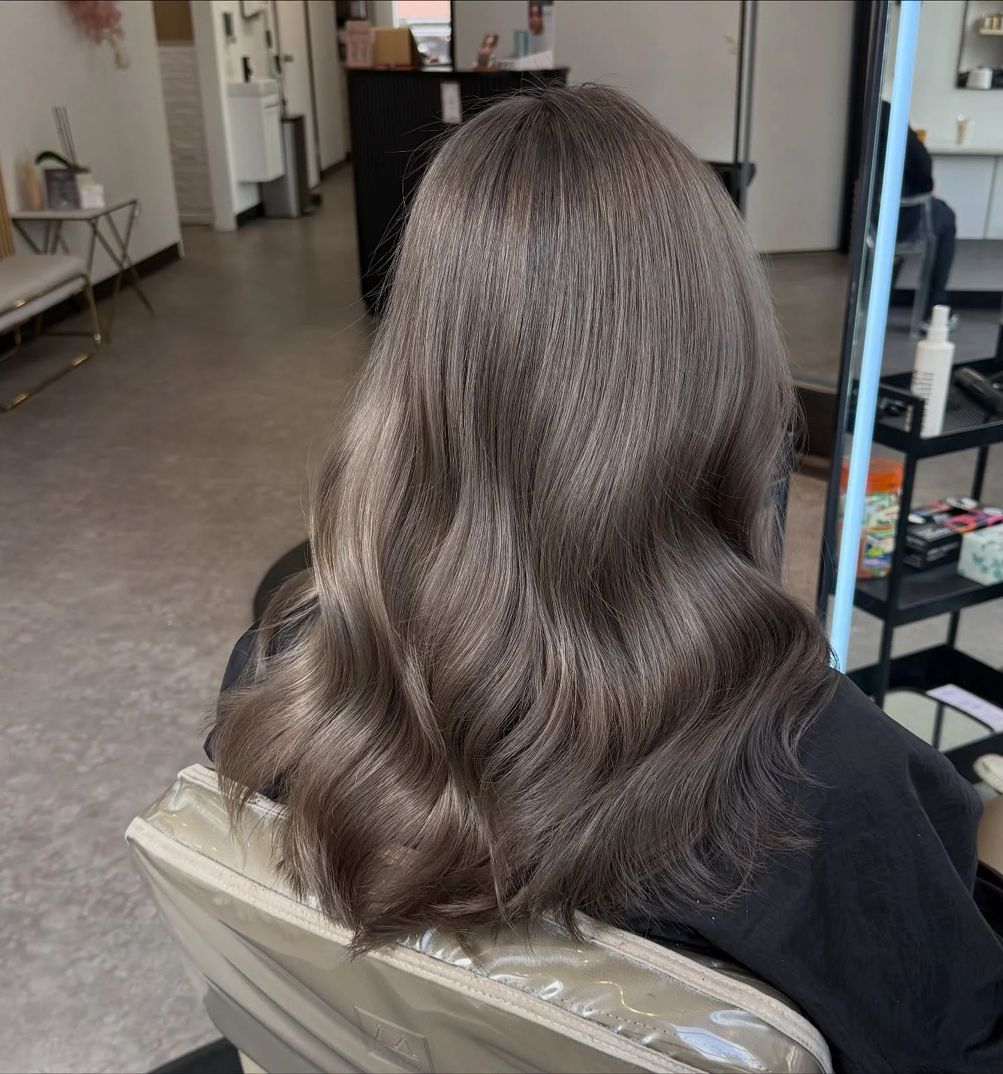 modern summer ash brown hair color 2026 Muted Mushroom Brown With Silky Blended Texture