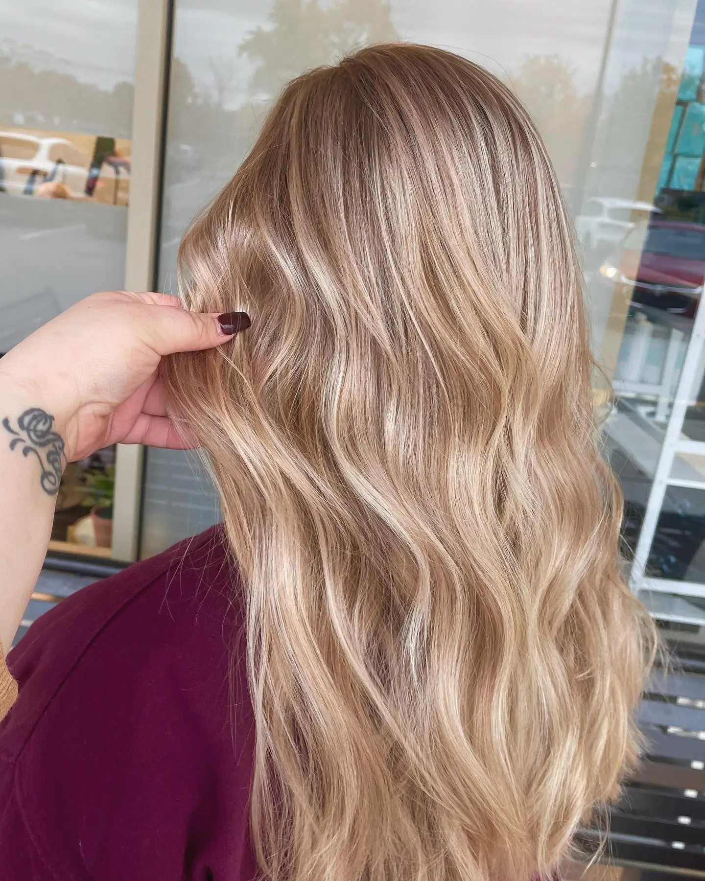 summer blonde hair color 2026 Natural Champagne Blonde With Subtle Depth For Brunettes