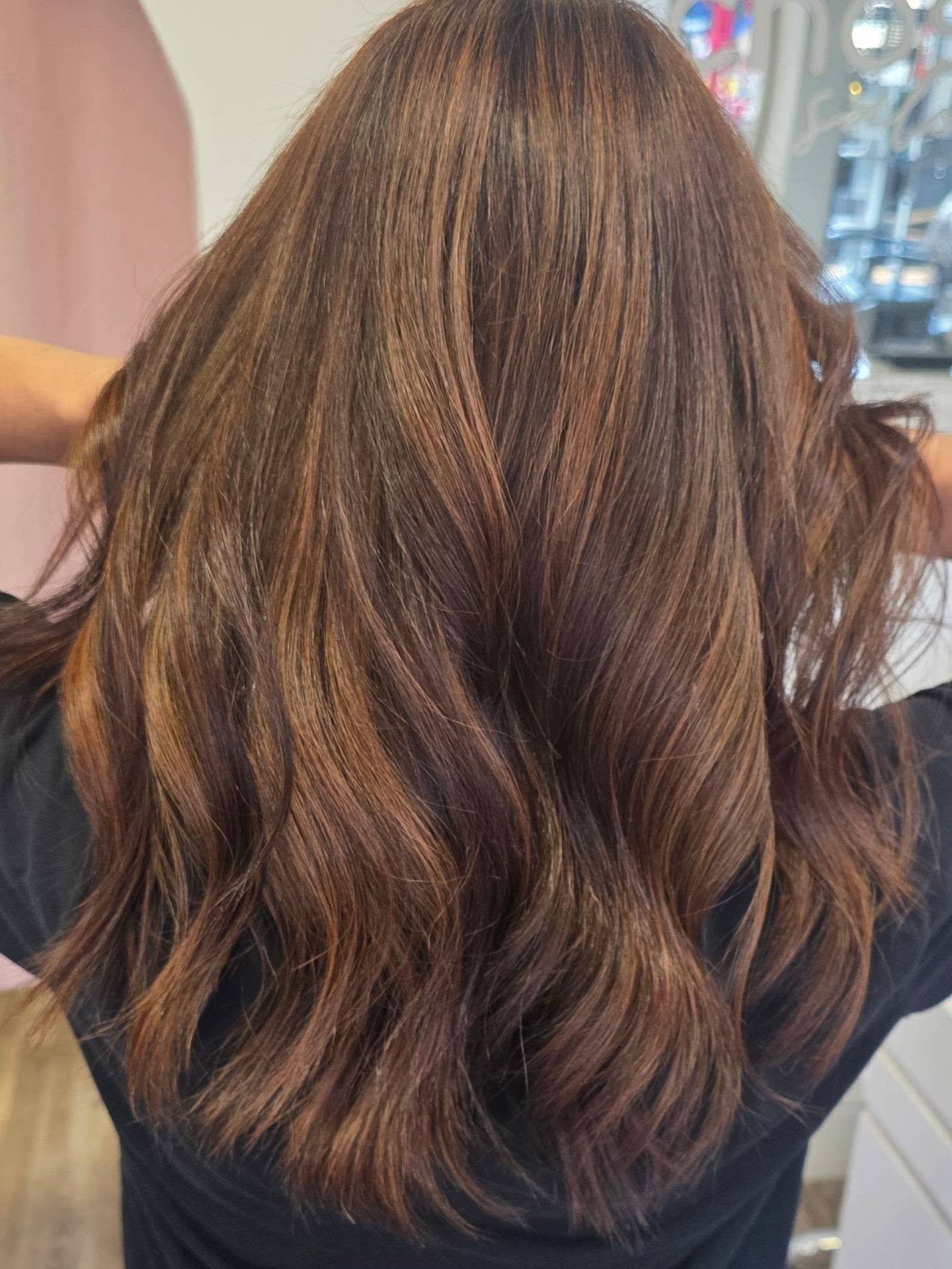 light summer hair color brunette Rich Brunette With Layered Warm Highlights