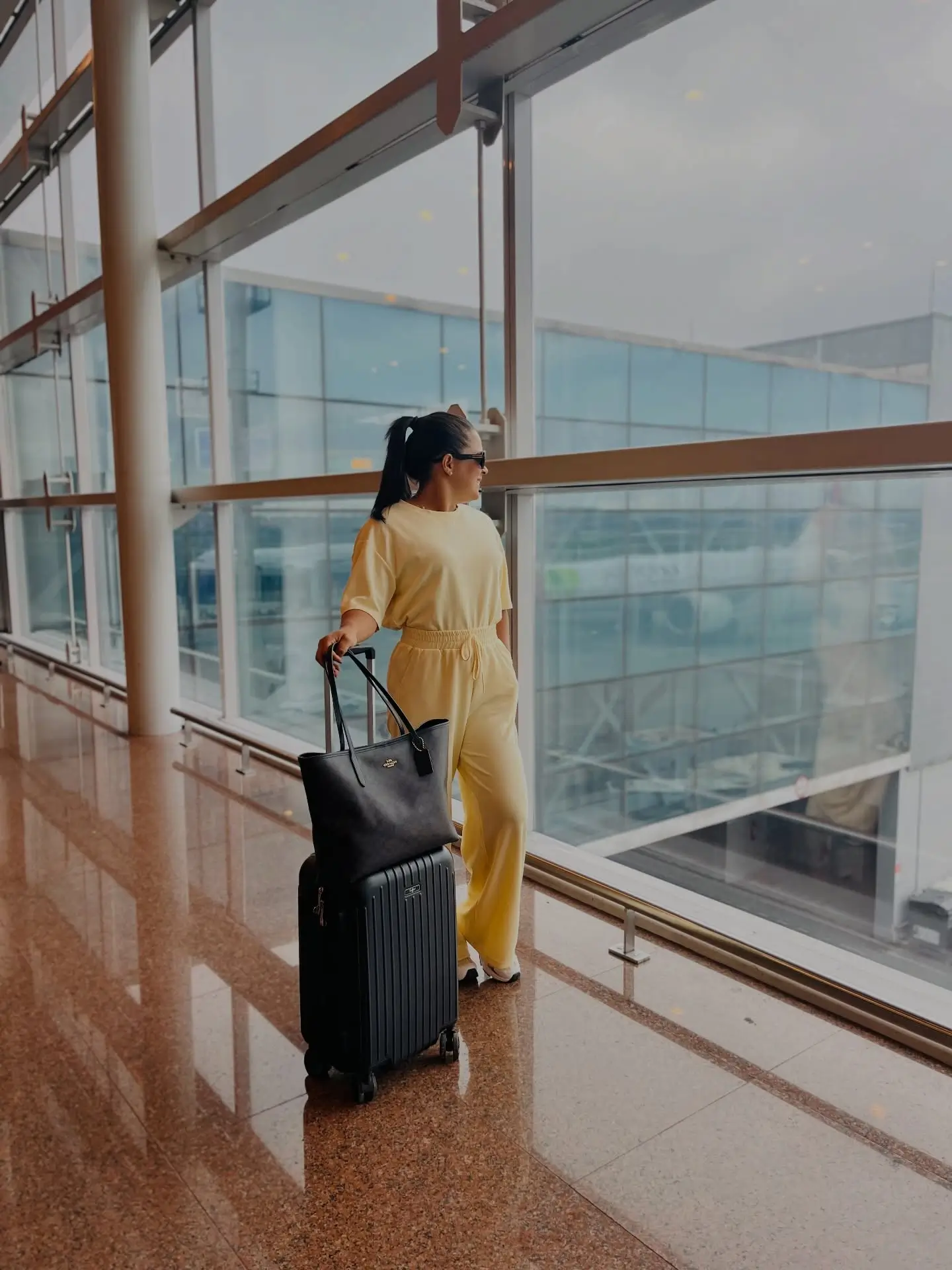 comfy airport outfits summer 2026 Soft Monochrome Set For Effortless Comfort