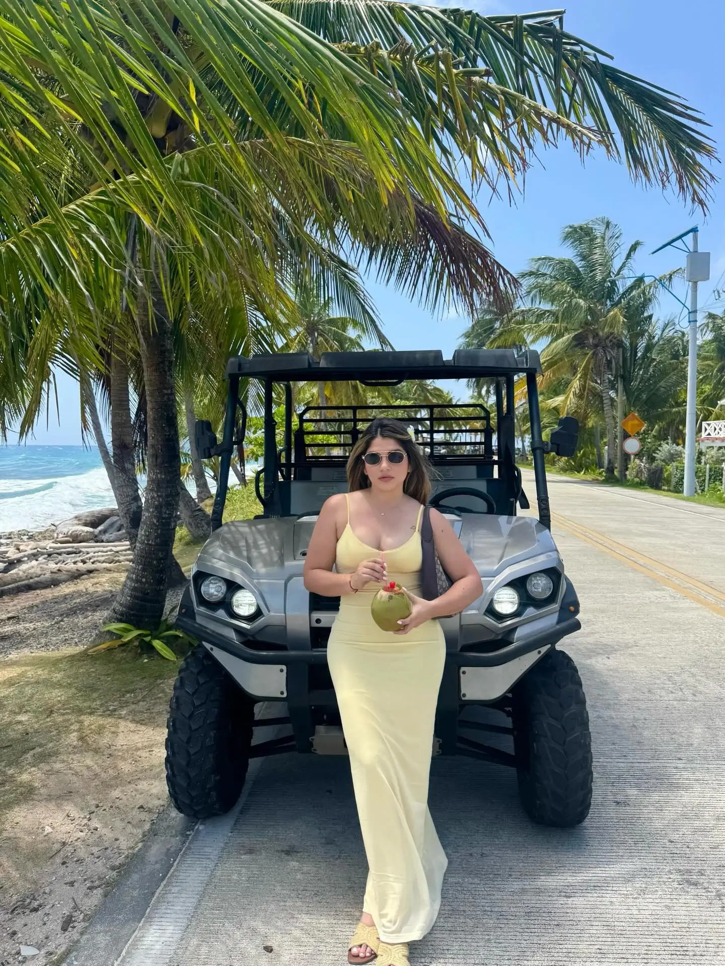 summer sundresses for women 2026 Sunlit Coastal Ease - Minimal Yellow Maxi Sundress For Beach Days