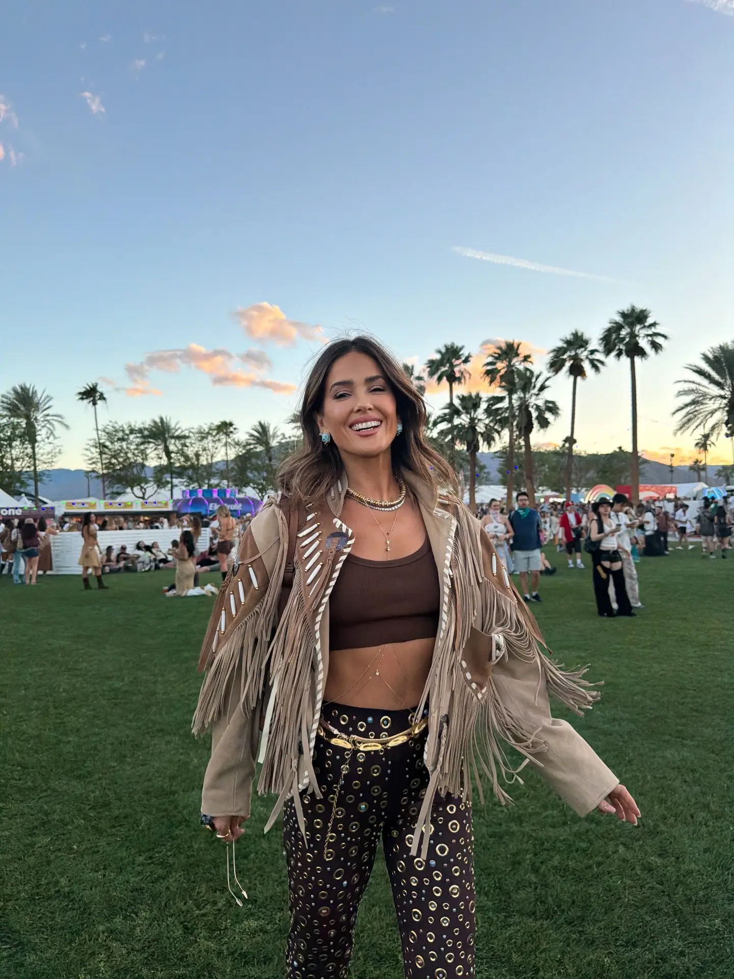 summer rave outfit for women 2026 Boho Luxe Fringe And Metallic Details