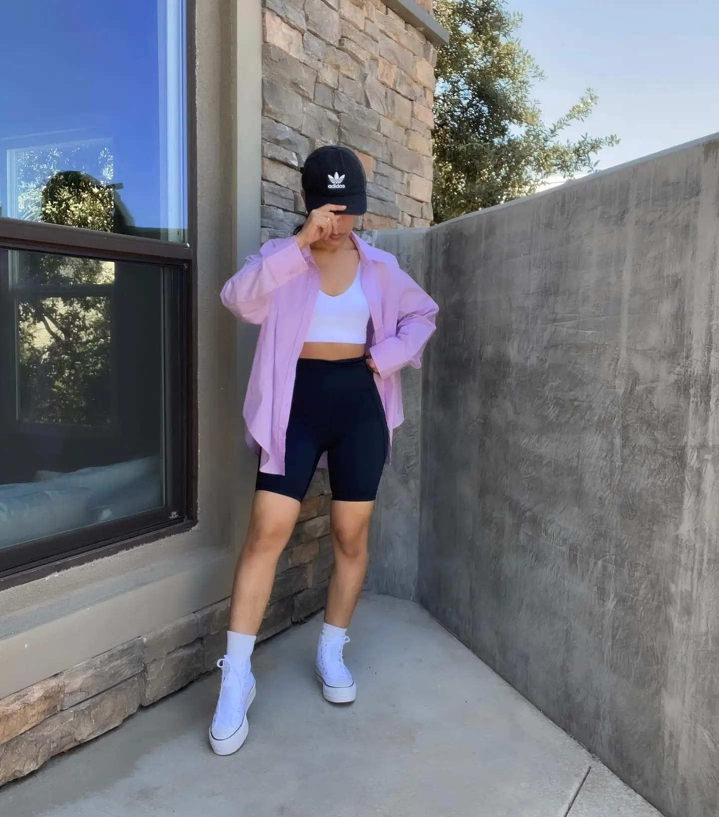 biker shorts outfits summer 2026 Soft Pastels Meet Street Sport Minimalism
