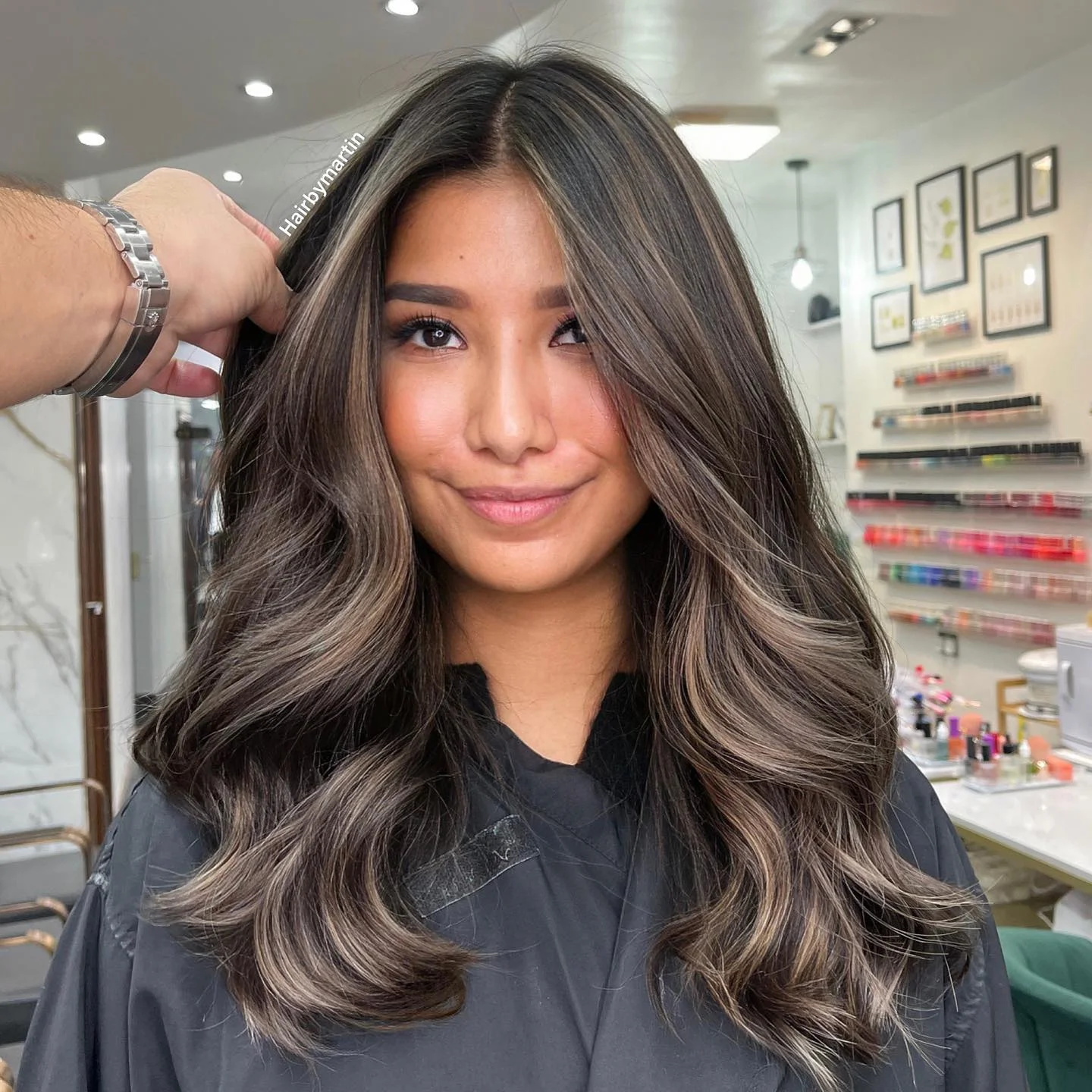 modern summer ash brown hair color 2026 Face-Framing Ash Brown With Cool Blonde Highlights