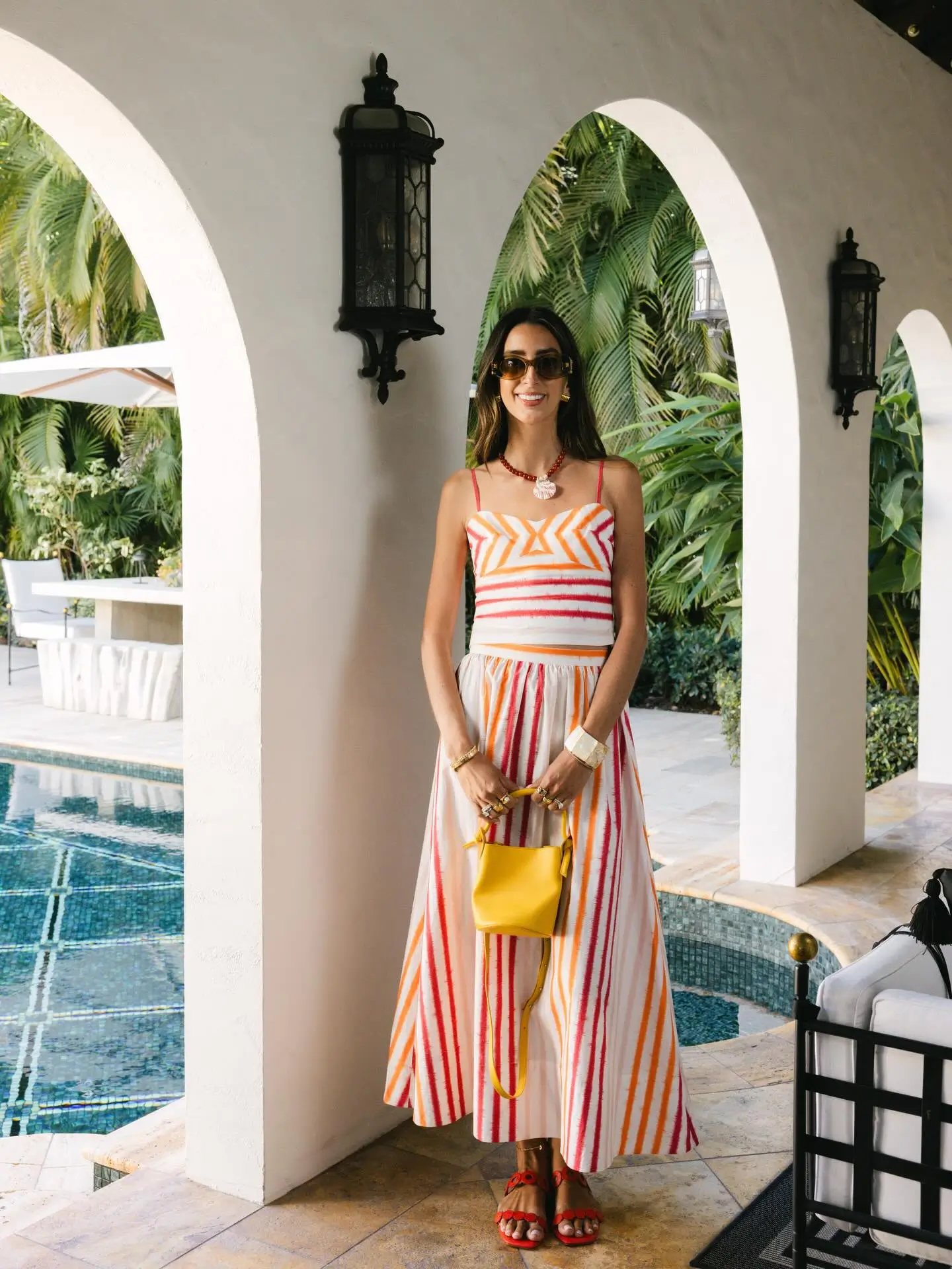 summer outfits for women 2026 Colorful Striped Set That Feels Like A Vacation Mood