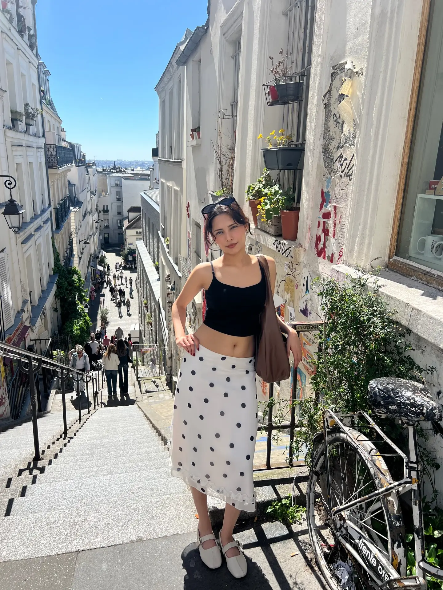 summer crop top outfits for women 2026 Parisian Lightness With A Playful Midi Skirt Twist