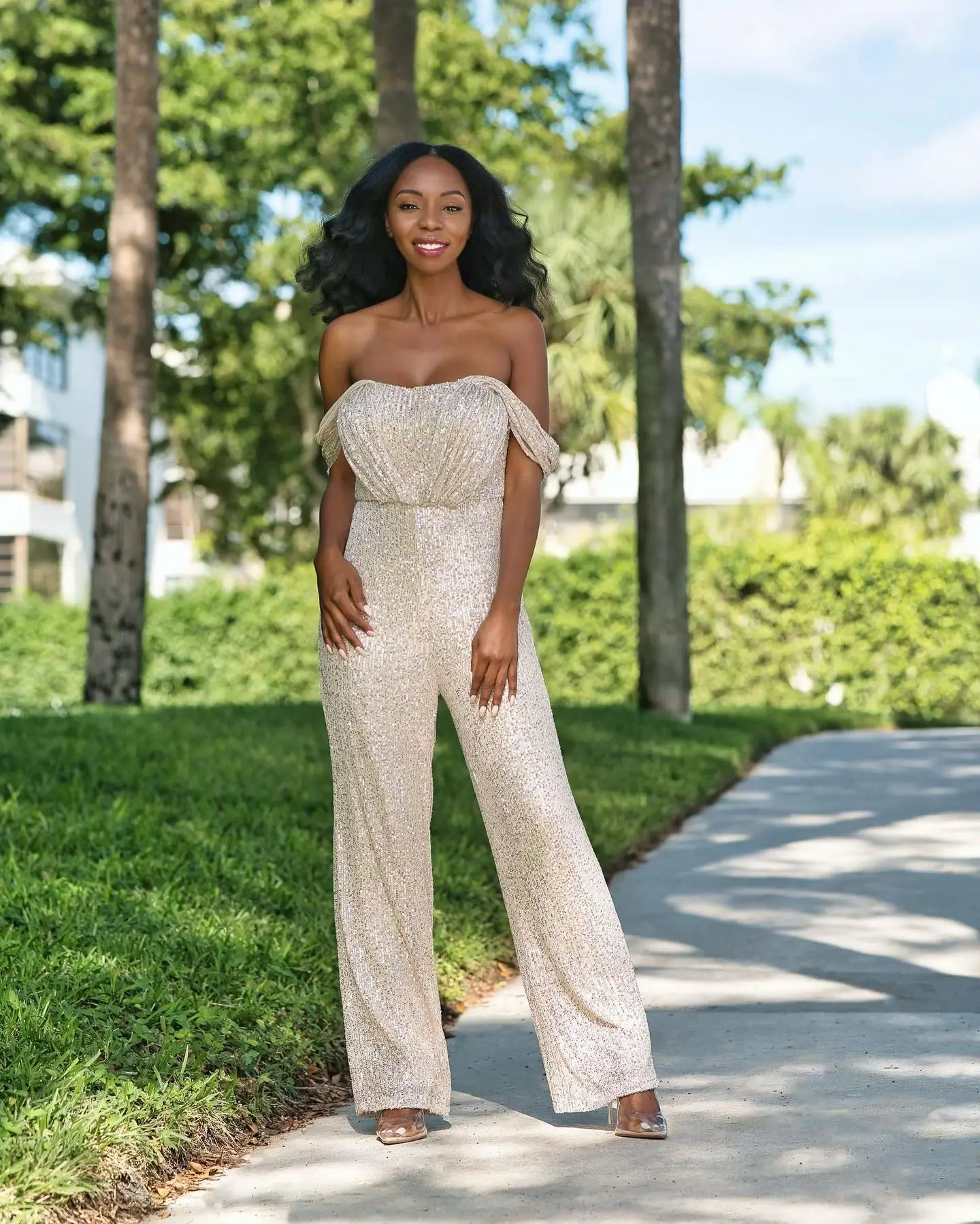 trendy summer outfits for black woman 2026 Soft Glam Statement For Summer Evenings