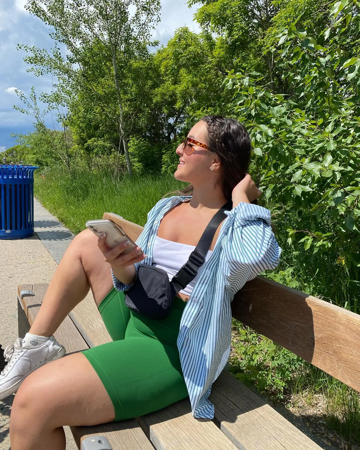 biker shorts outfits summer 2026 Green Energy And Sporty Ease