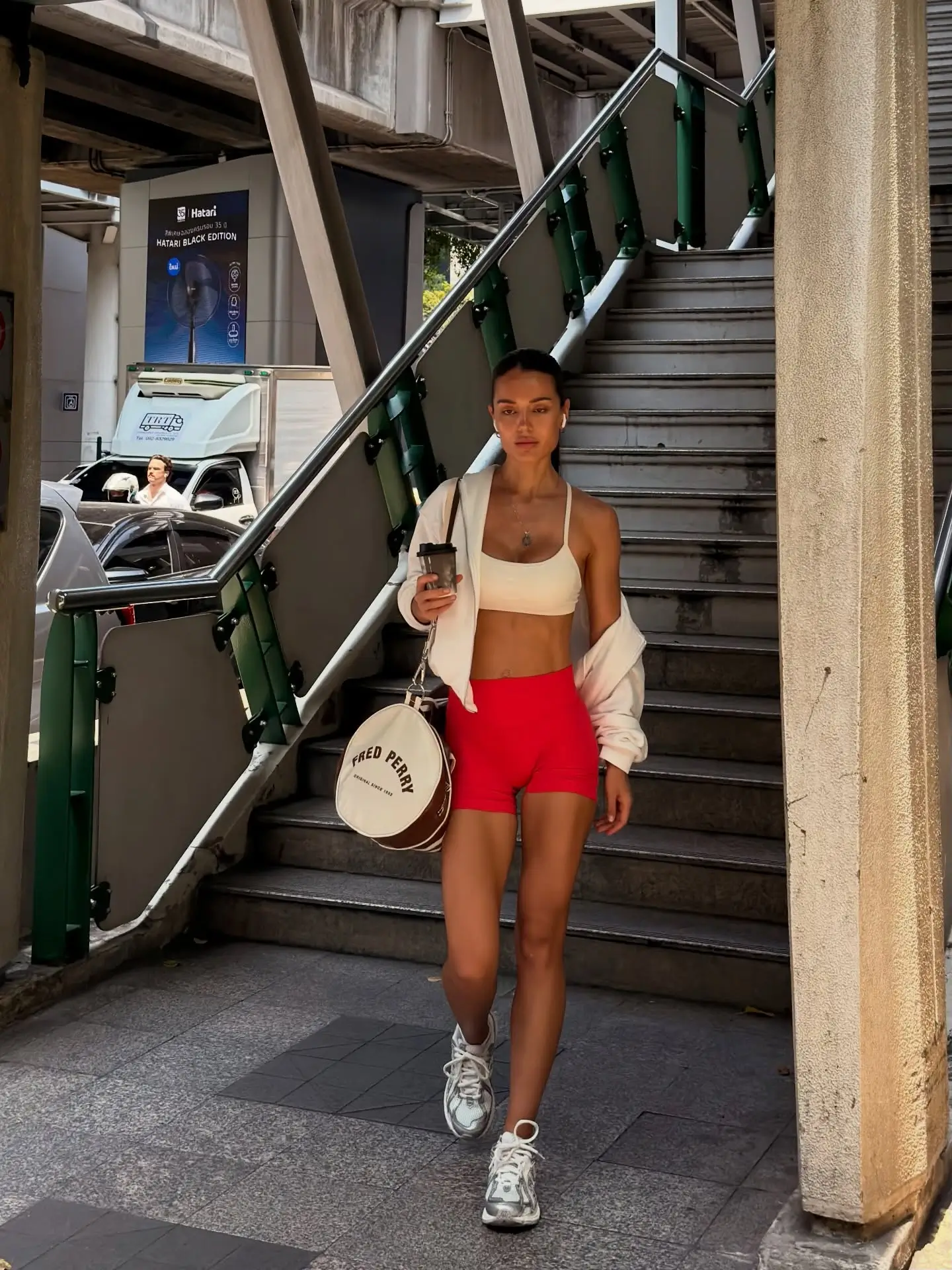 summer gym for women 2026 Effortless Sport Luxe With A Pop Of Red