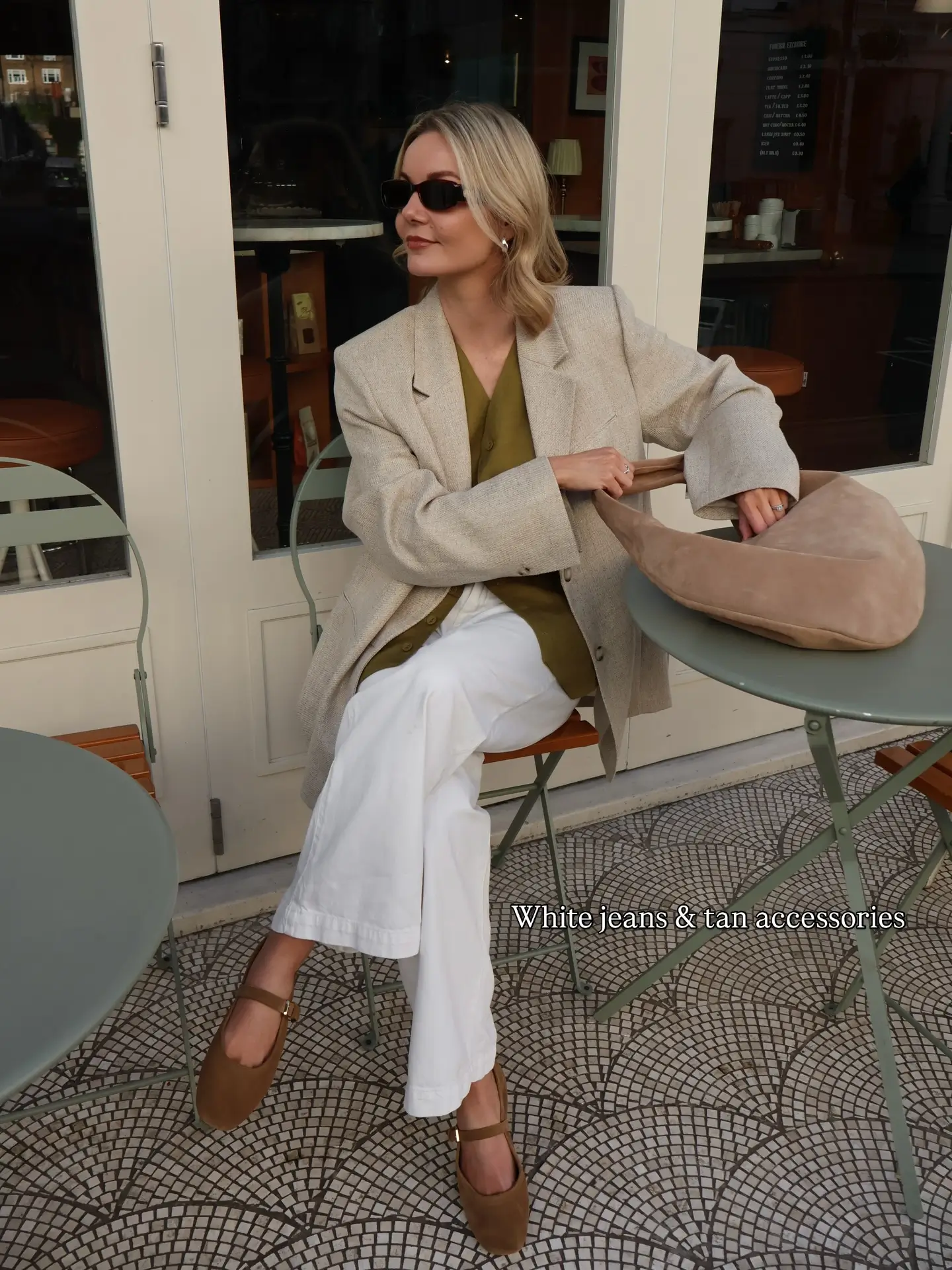 summer work outfits for the office 2026 Soft Neutrals And White Denim Ease