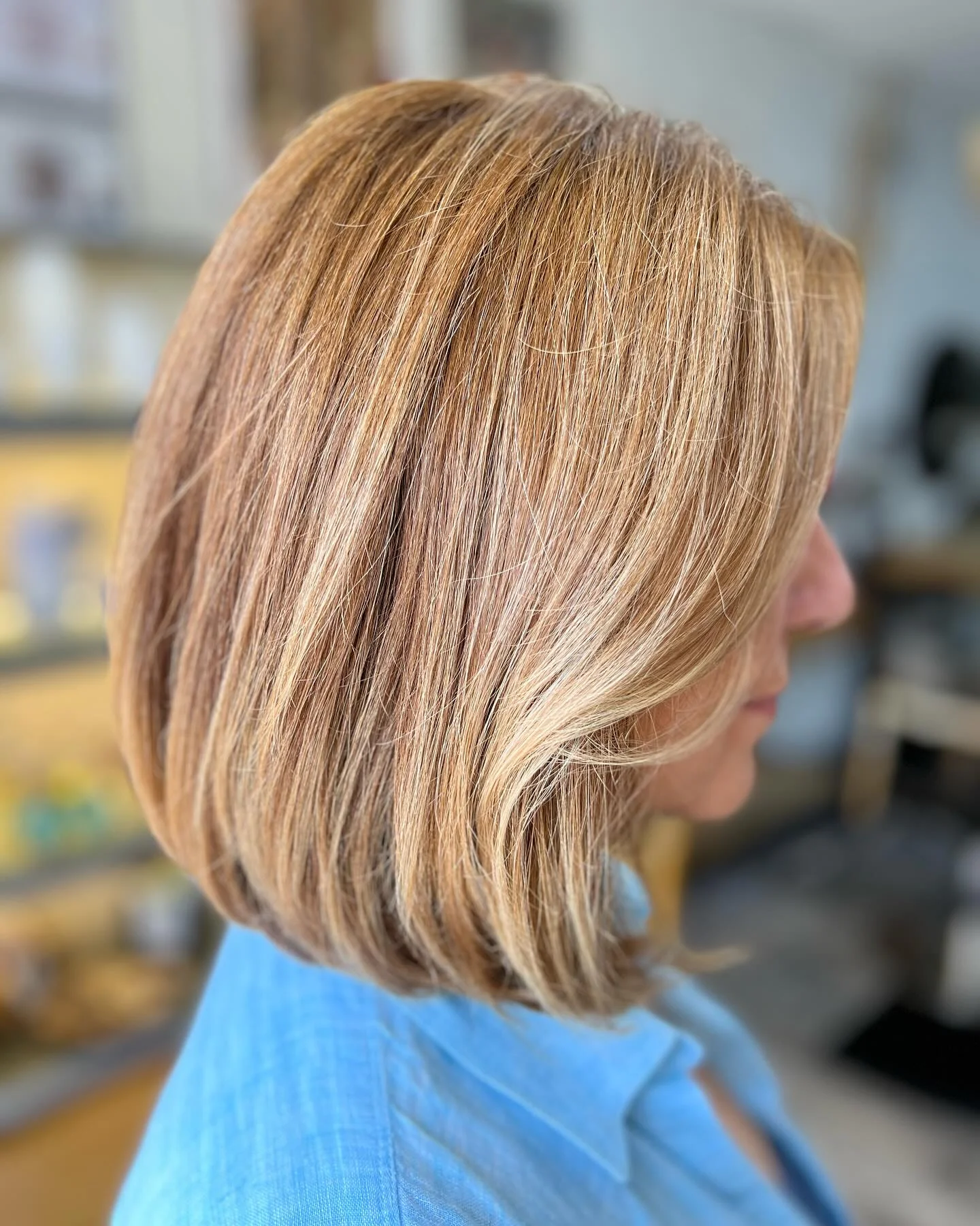 stylish summer lob haircut 2026 Sleek Honey Blonde Precision Lob