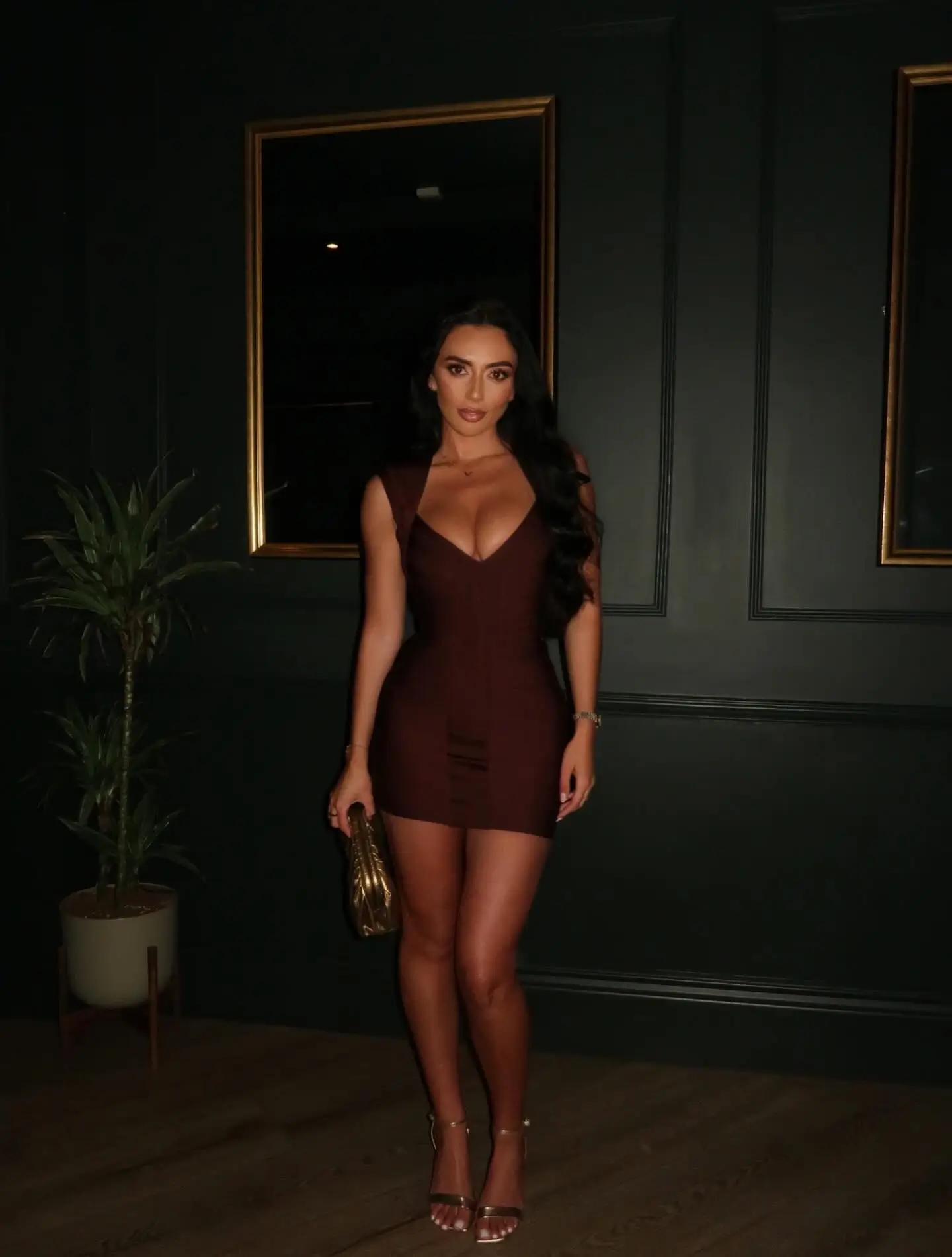 summer night going out outfits 2026 Sleek Chocolate Bodycon For Minimal Nights