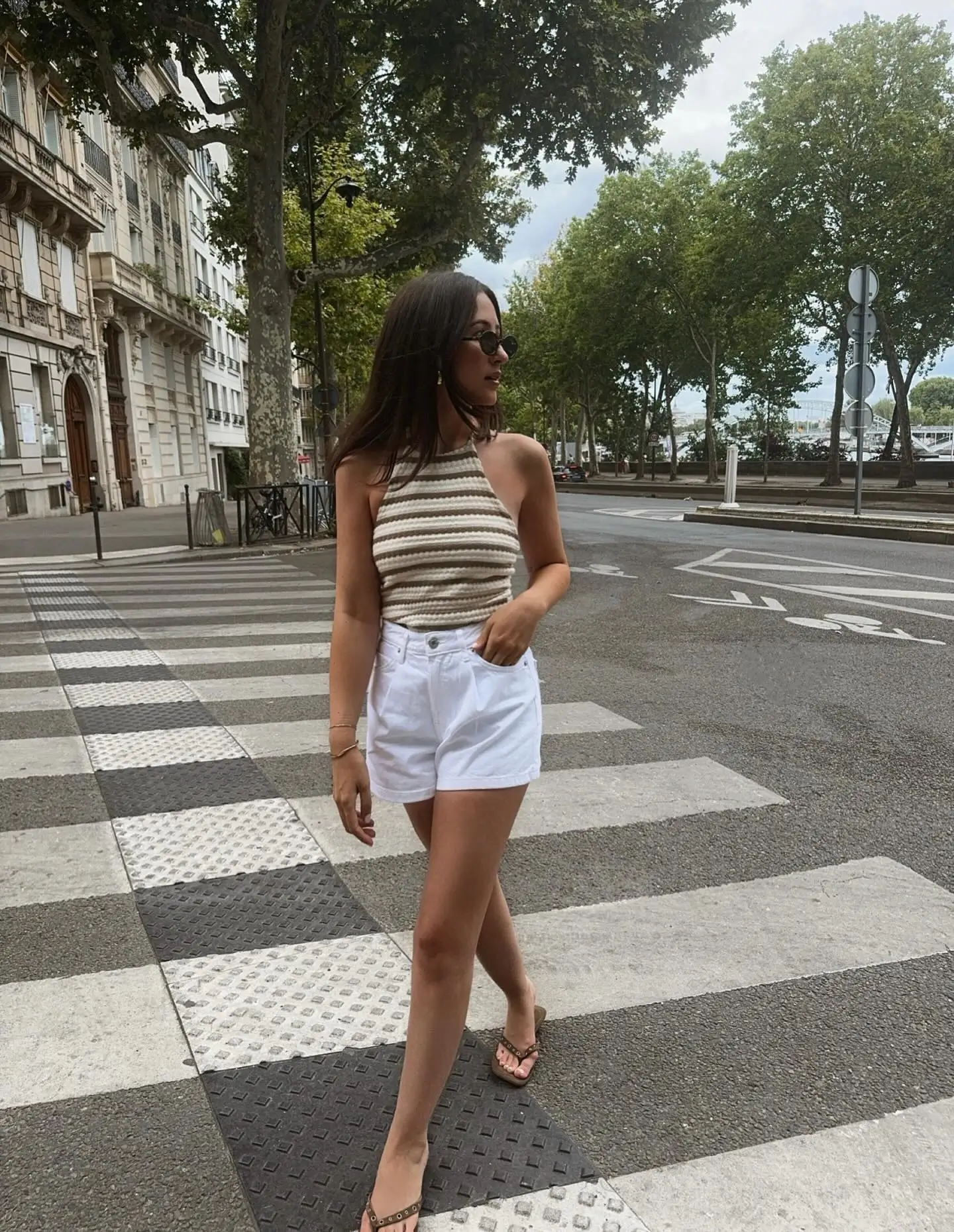 summer sleeveless tops for women 2026 Striped Halter Energy That Feels Like A City Summer