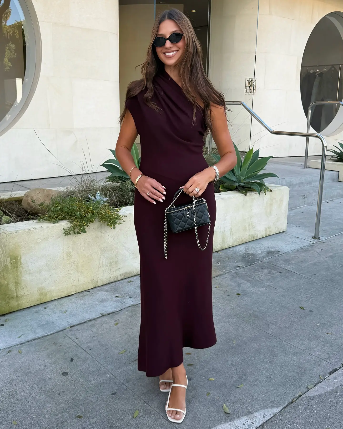 summer sundresses for women 2026 Deep Wine Elegance - Minimalist Evening Sundress With A Modern Edge