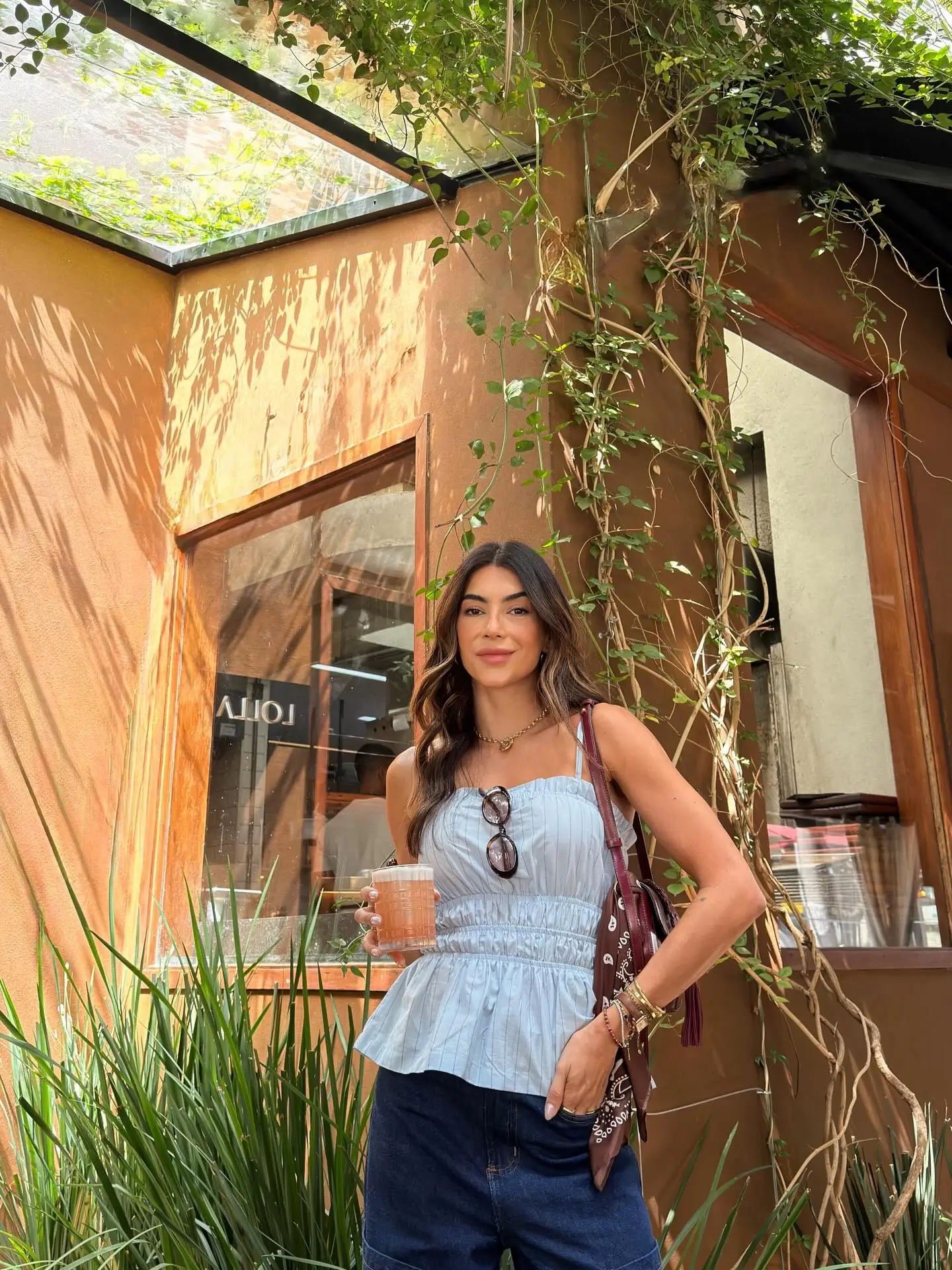 summer sleeveless tops for women 2026 Light Blue Texture And Relaxed Denim That Feels Effortlessly Styled