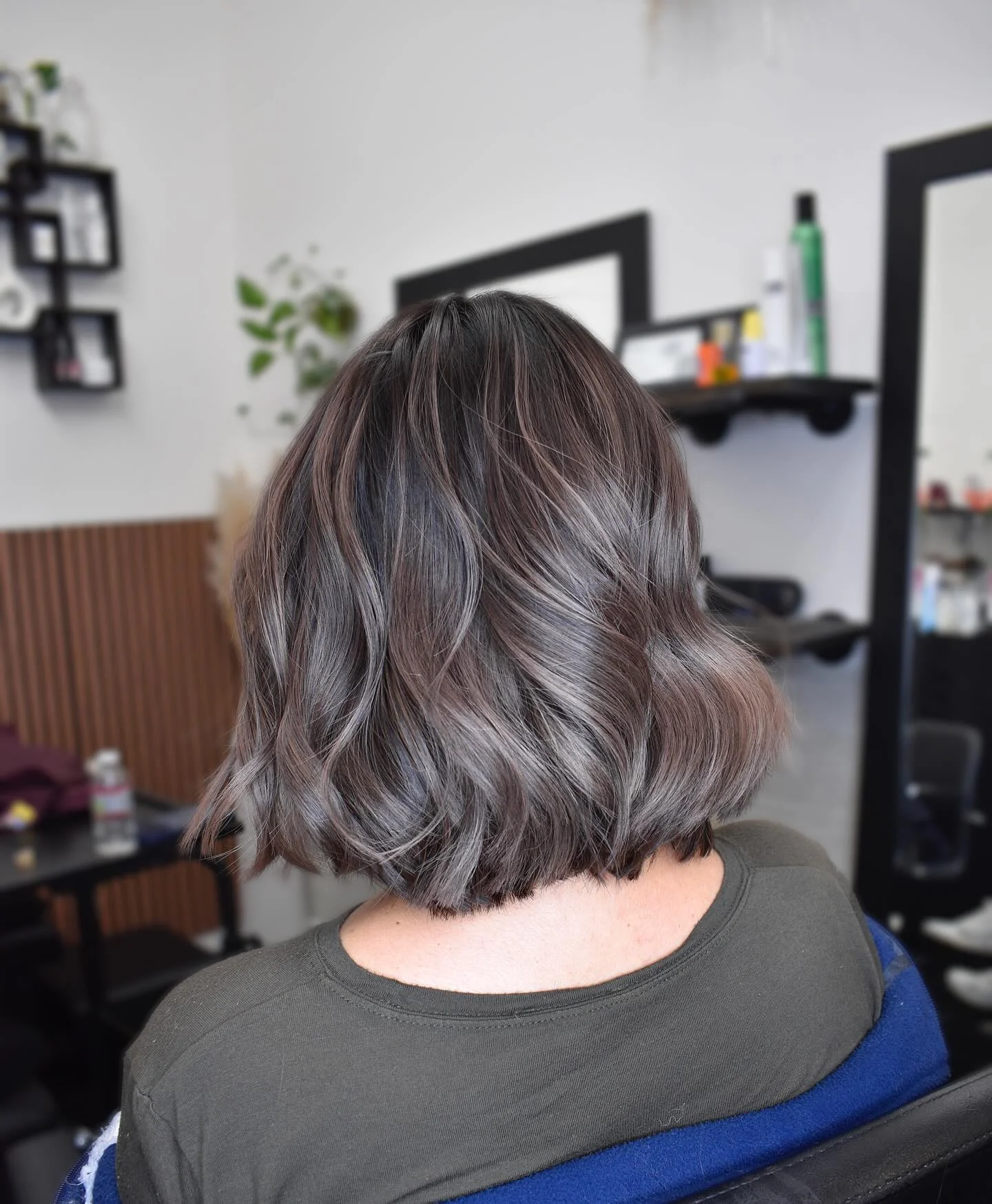 modern summer ash brown hair color 2026 Short Ash Brown Bob With Dimensional Shine