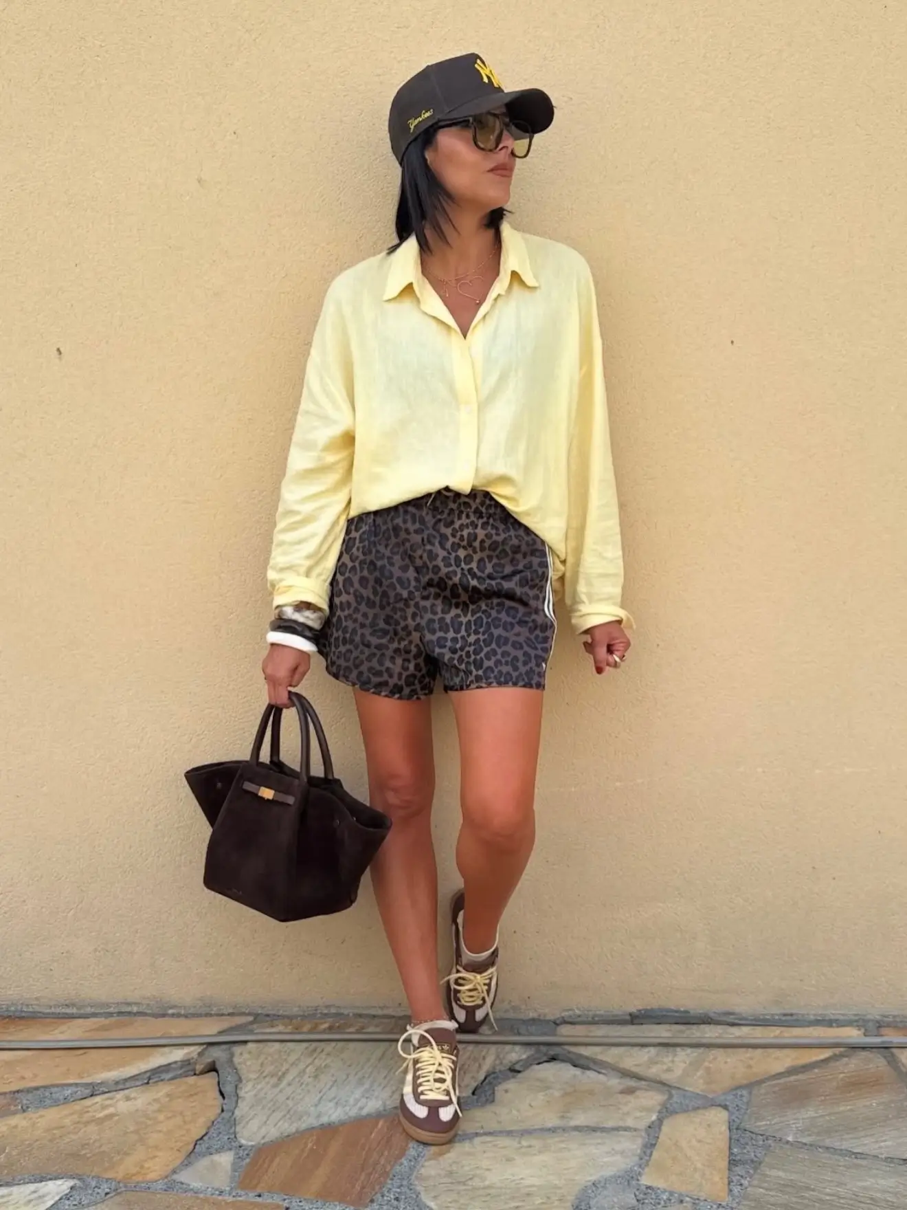 short outfits for women summer 2026 Relaxed Street Style With Oversized Shirt And Shorts