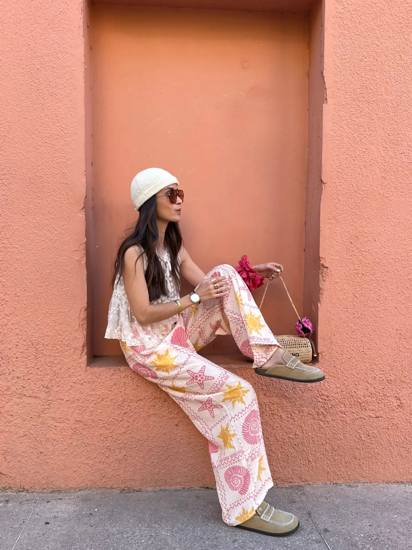 summer vacation resort outfits 2026 Playful Printed Pants That Make The Outfit